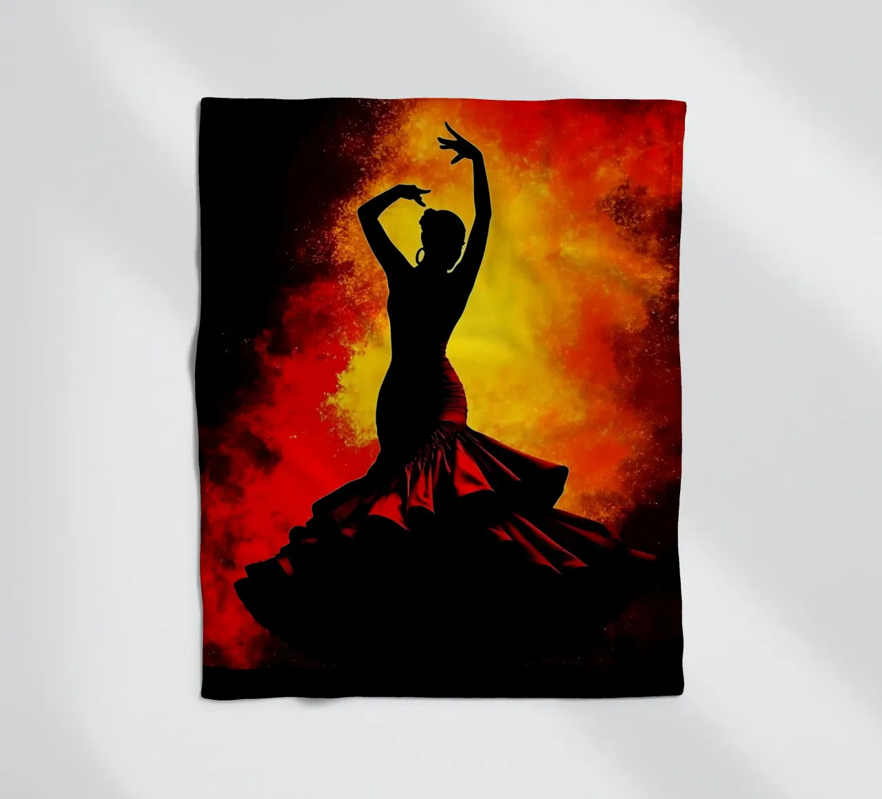 Silhouette di ballerina di flamenco coperta in pile da Musictime