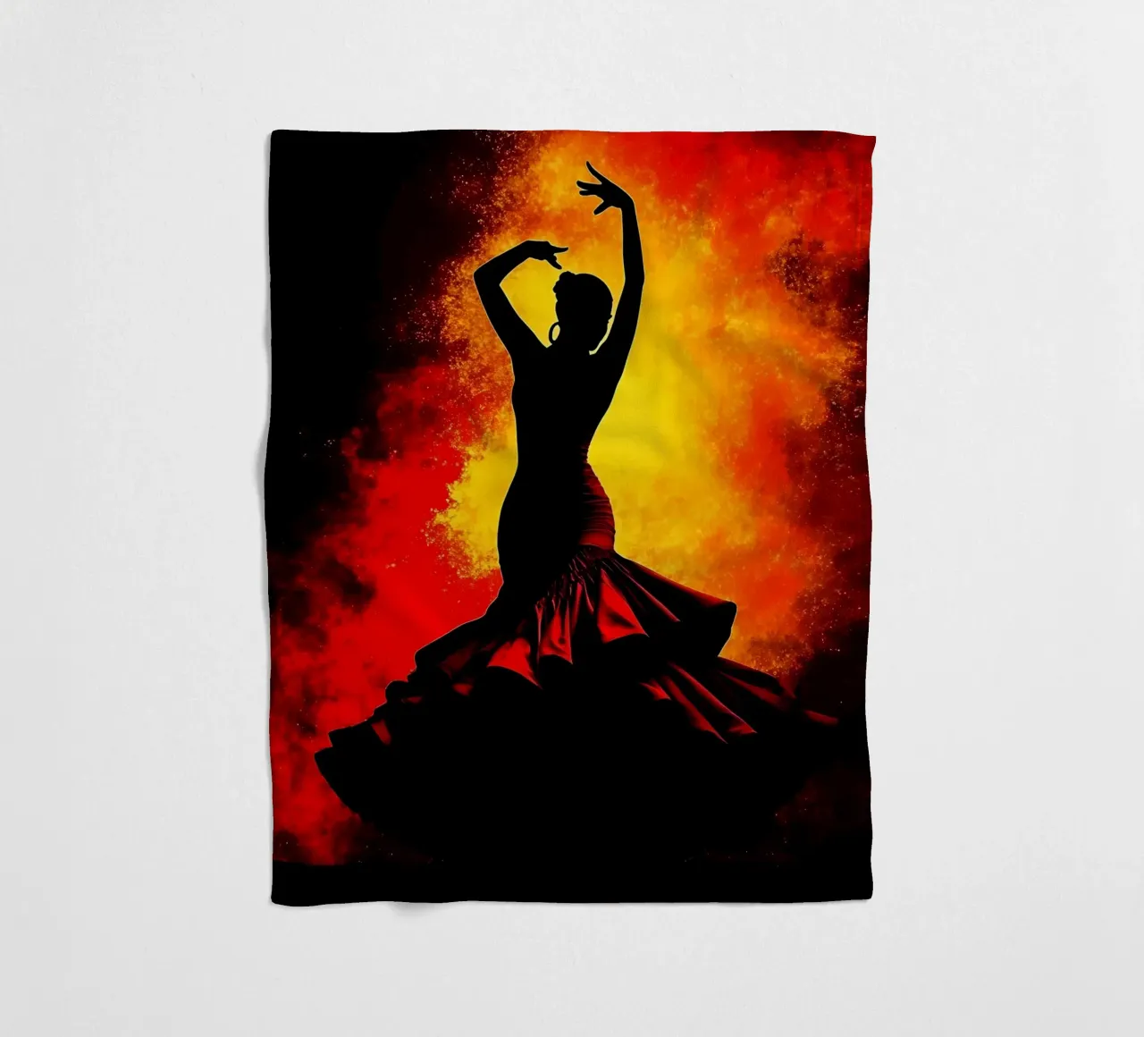 Silhouette di ballerina di flamenco coperta in pile da Musictime