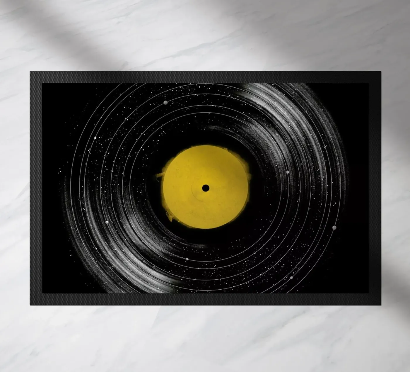 Sound system deurmat van Florent Bodart