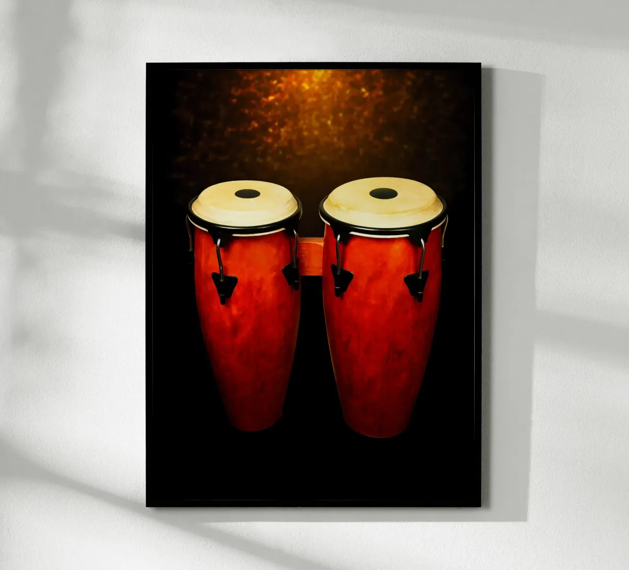 Tamburi conga - Strumento musicale poster con telaio in legno da Musictime