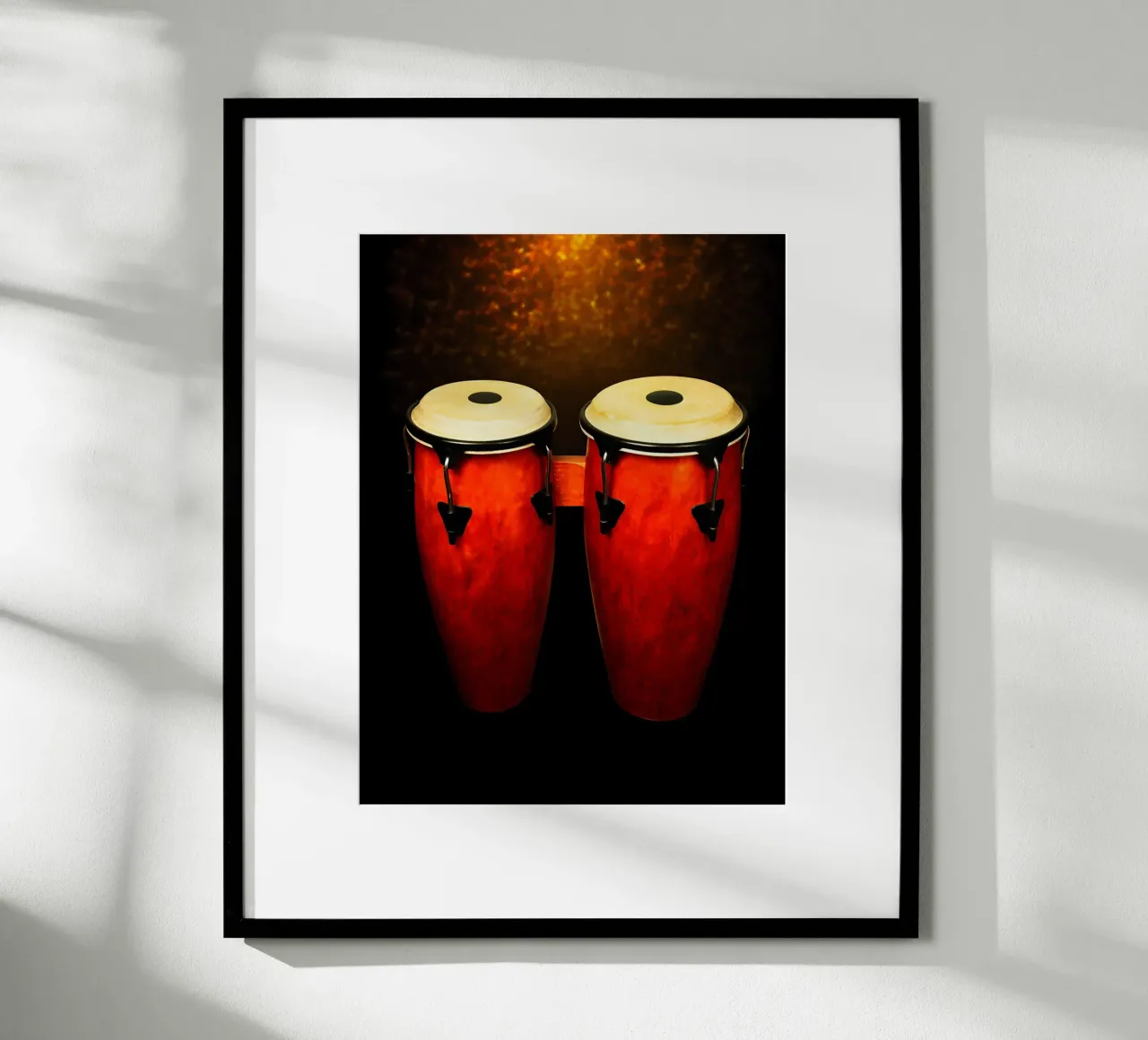Tamburi conga - Strumento musicale poster con telaio in legno da Musictime