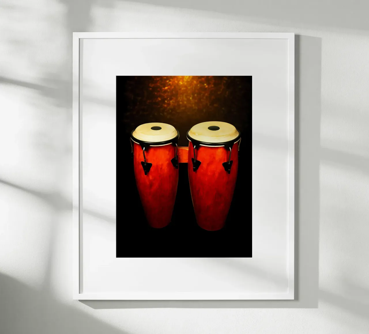 Tamburi conga - Strumento musicale poster con telaio in legno da Musictime