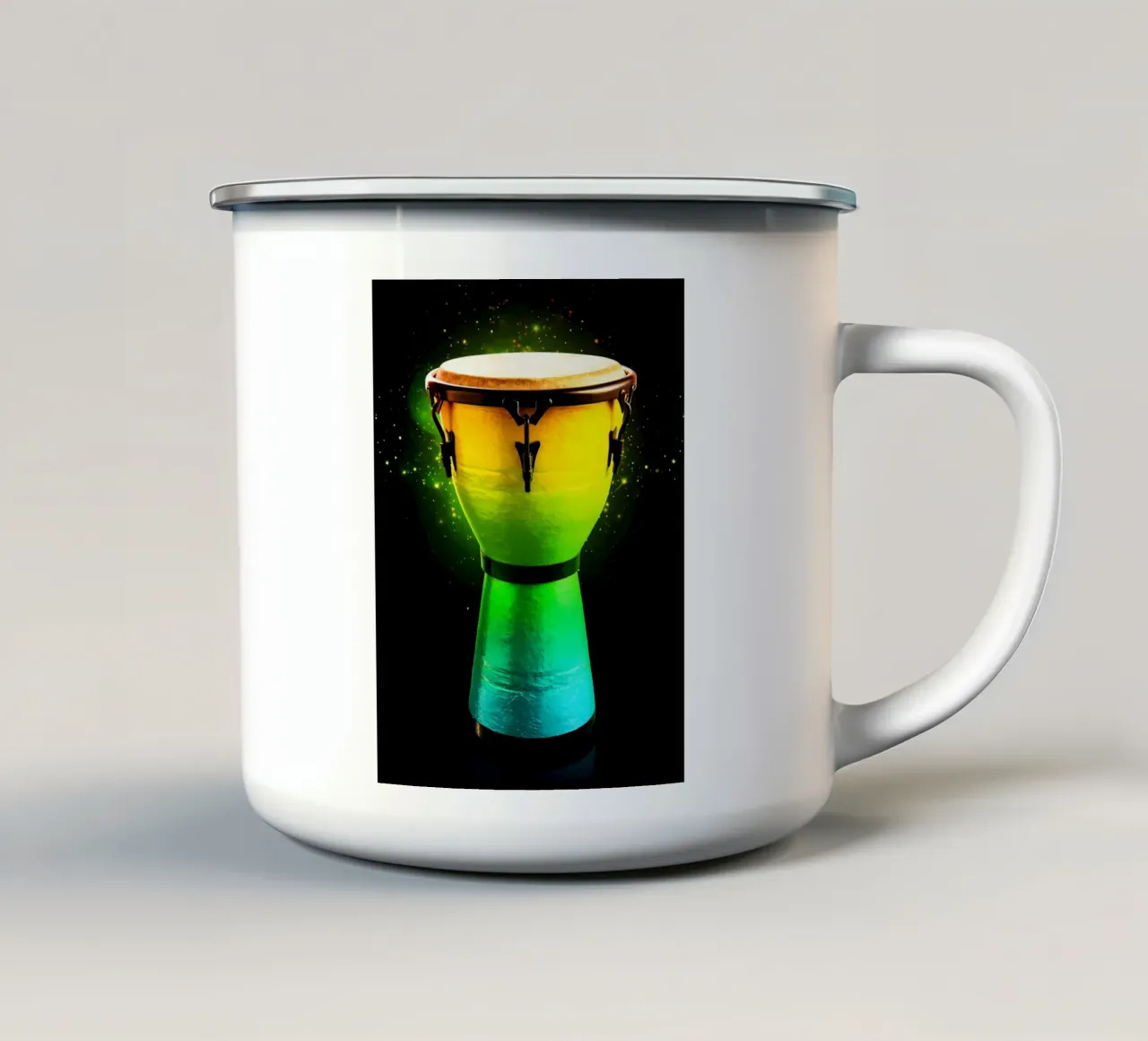 Djembe - Strumento musicale tazza in smalto da Musictime