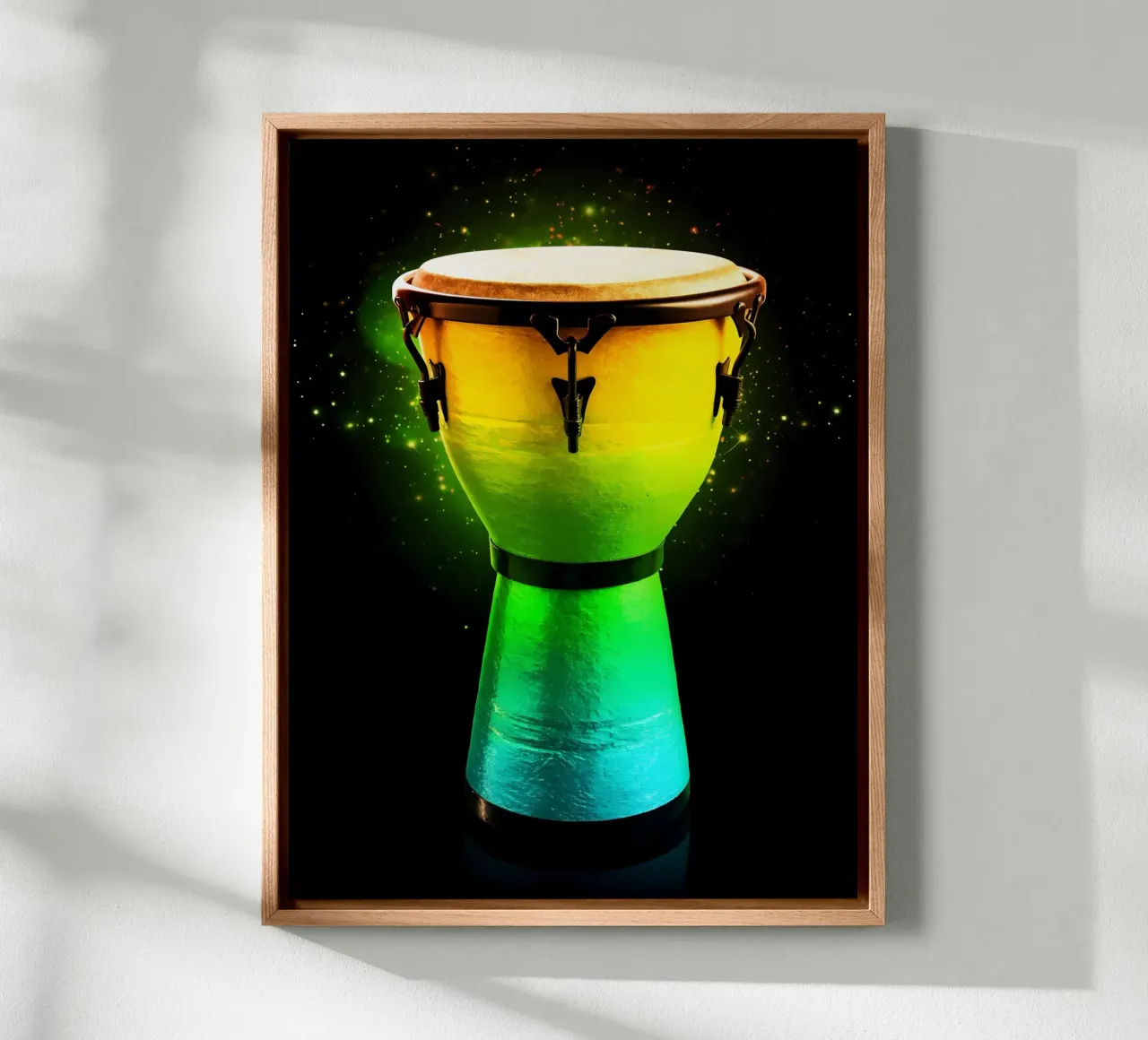 Djembe - Strumento musicale tela con Cornice a cassetta da Musictime