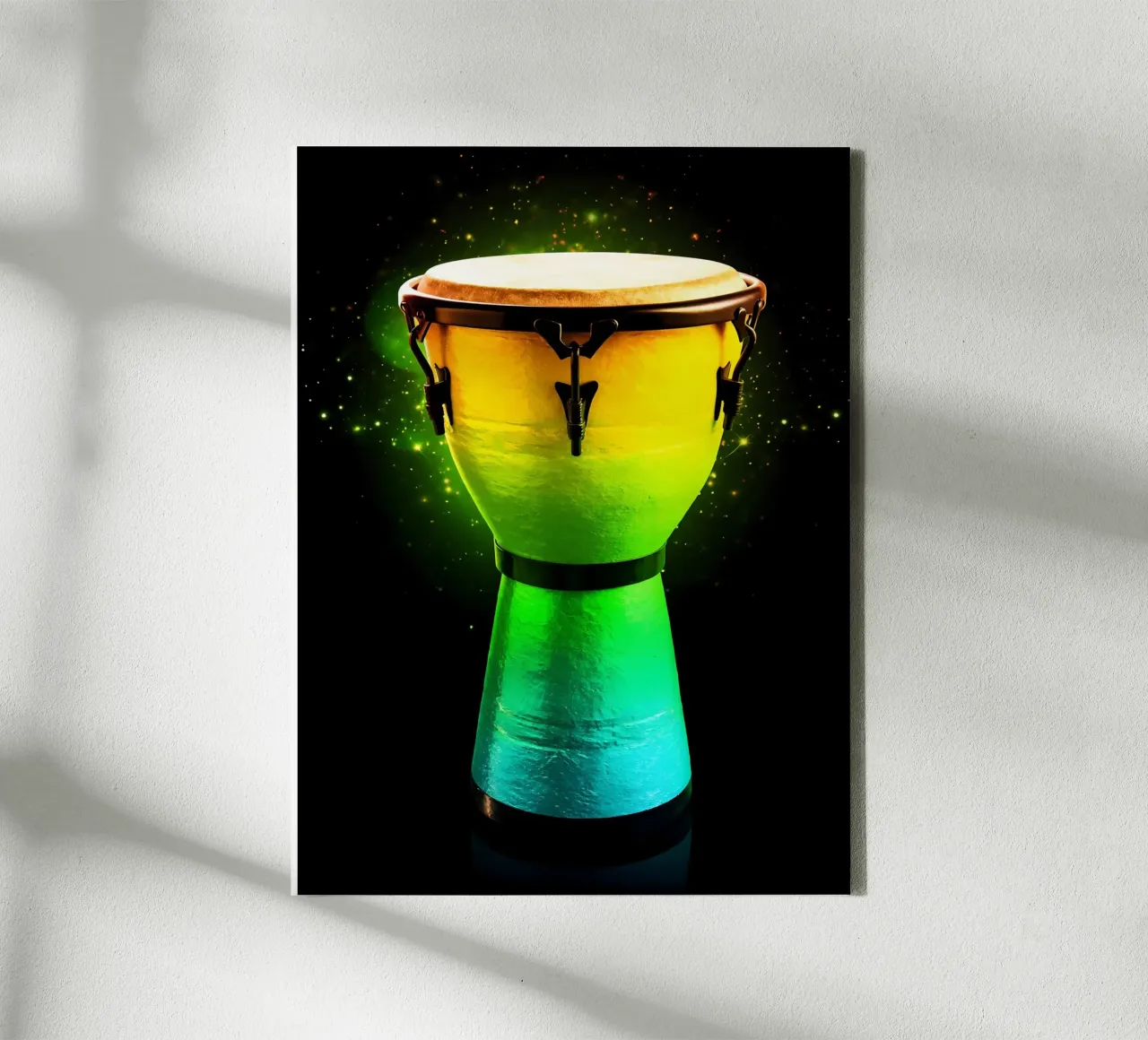 Djembe - Strumento musicale tela con Cornice a cassetta da Musictime
