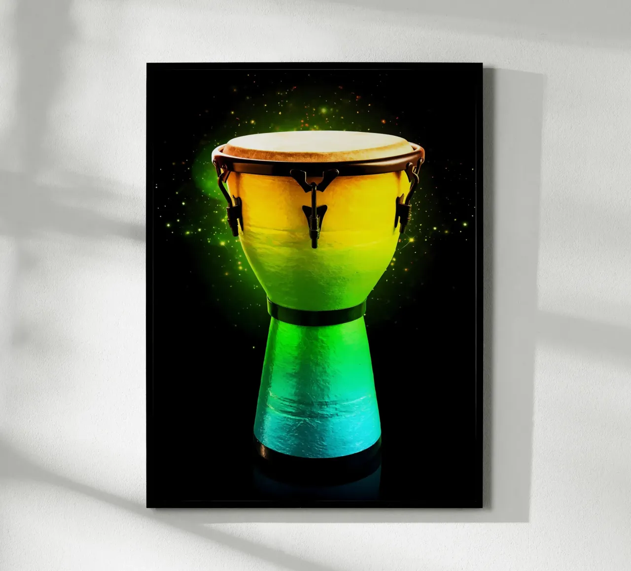 Djembe - Strumento musicale poster con telaio in alluminio da Musictime
