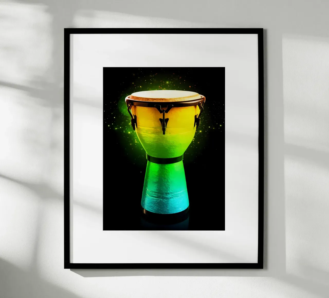 Djembe - Strumento musicale poster con telaio in alluminio da Musictime