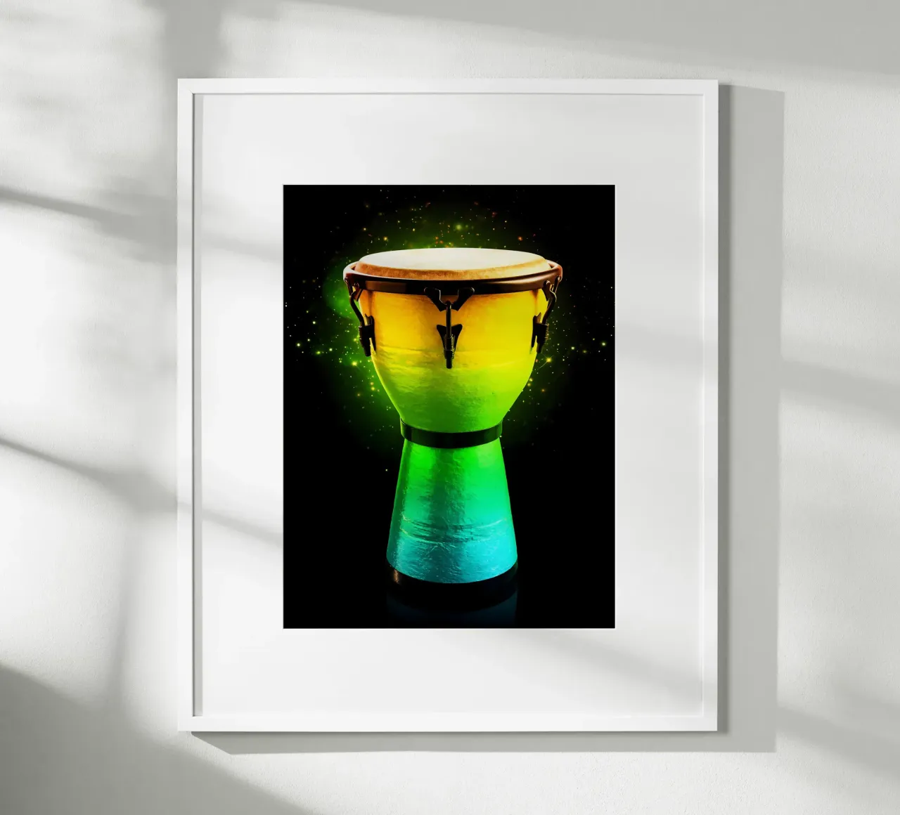Djembe - Strumento musicale poster con telaio in alluminio da Musictime