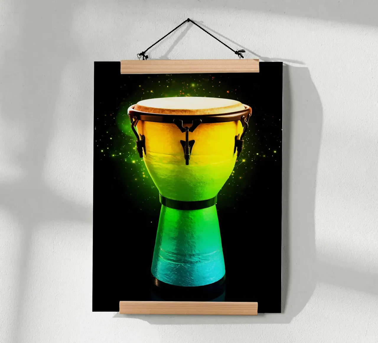 Djembe - Strumento musicale poster con telaio in alluminio da Musictime