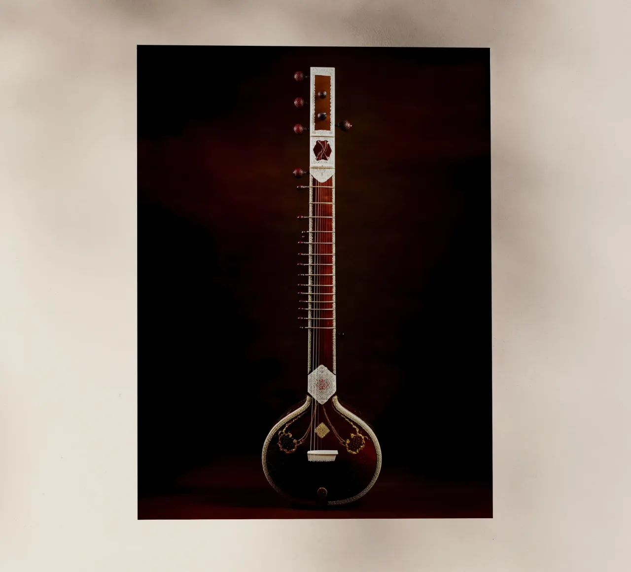 Sitar - Strumento musicale pellicola backlit da Musictime