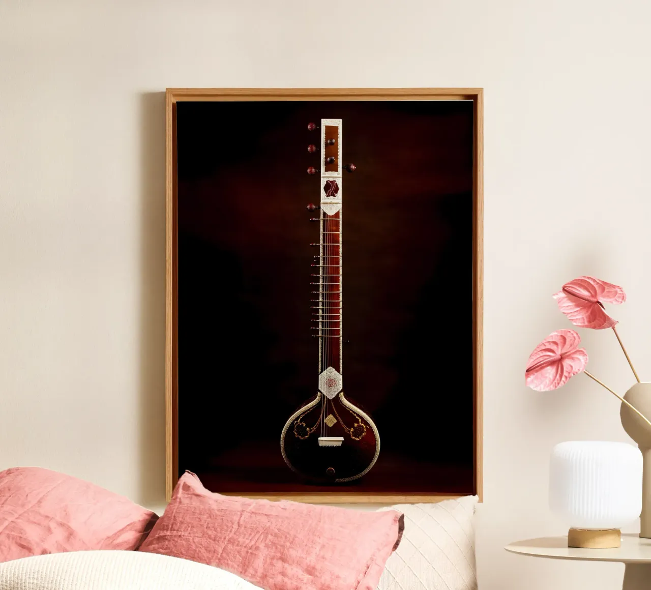 Sitar- Musical Instrument canvas by Musictime