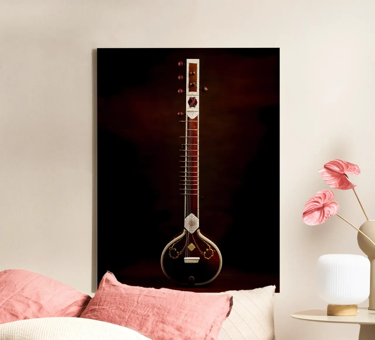 Sitar- Musical Instrument canvas by Musictime