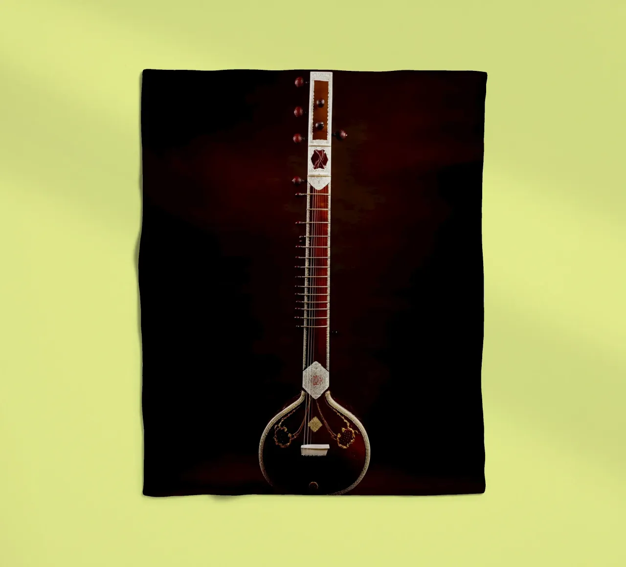Sitar - Strumento musicale coperta in pile da Musictime