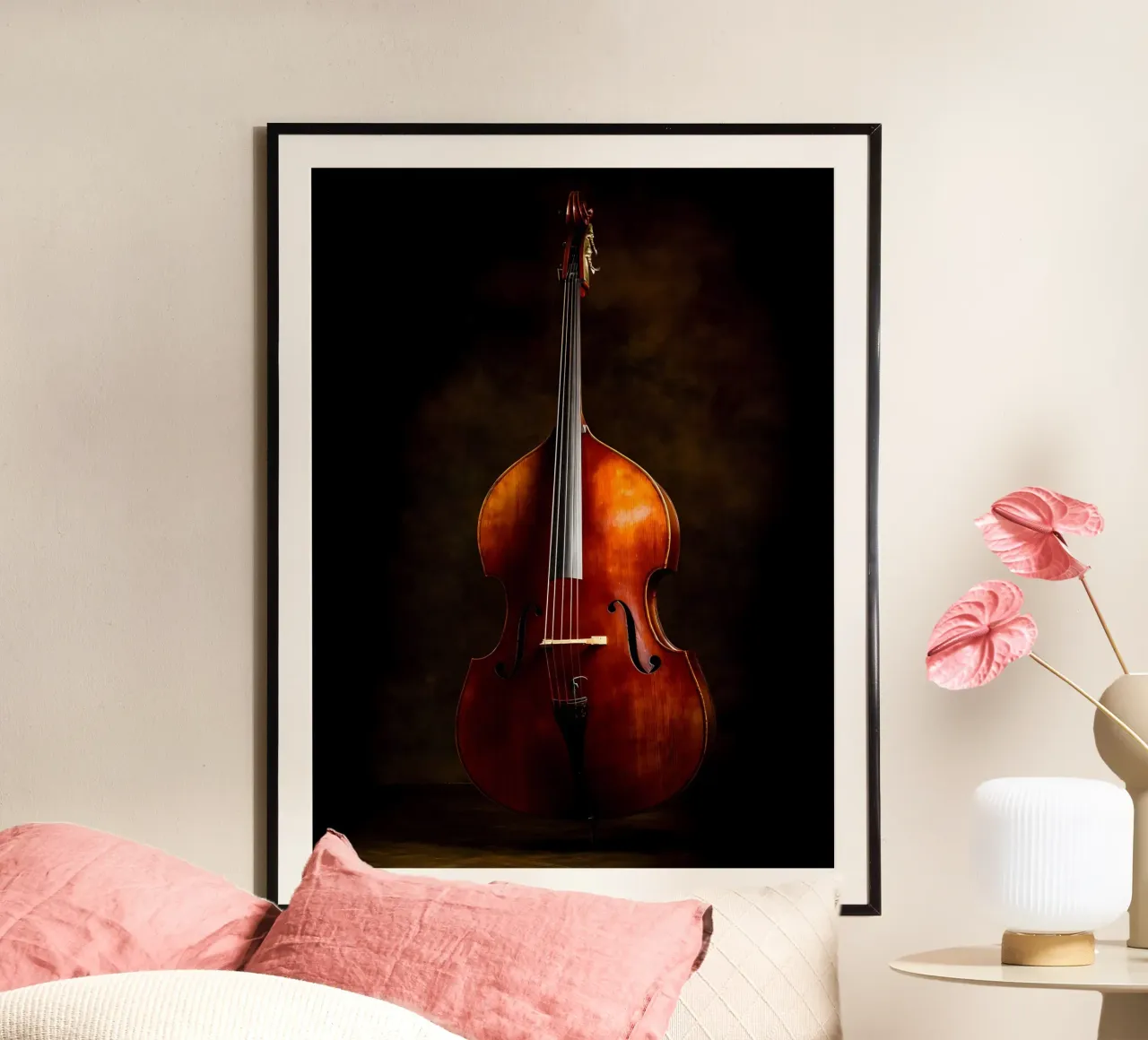 Sagoma di strumento musicale poster con telaio in alluminio da Musictime