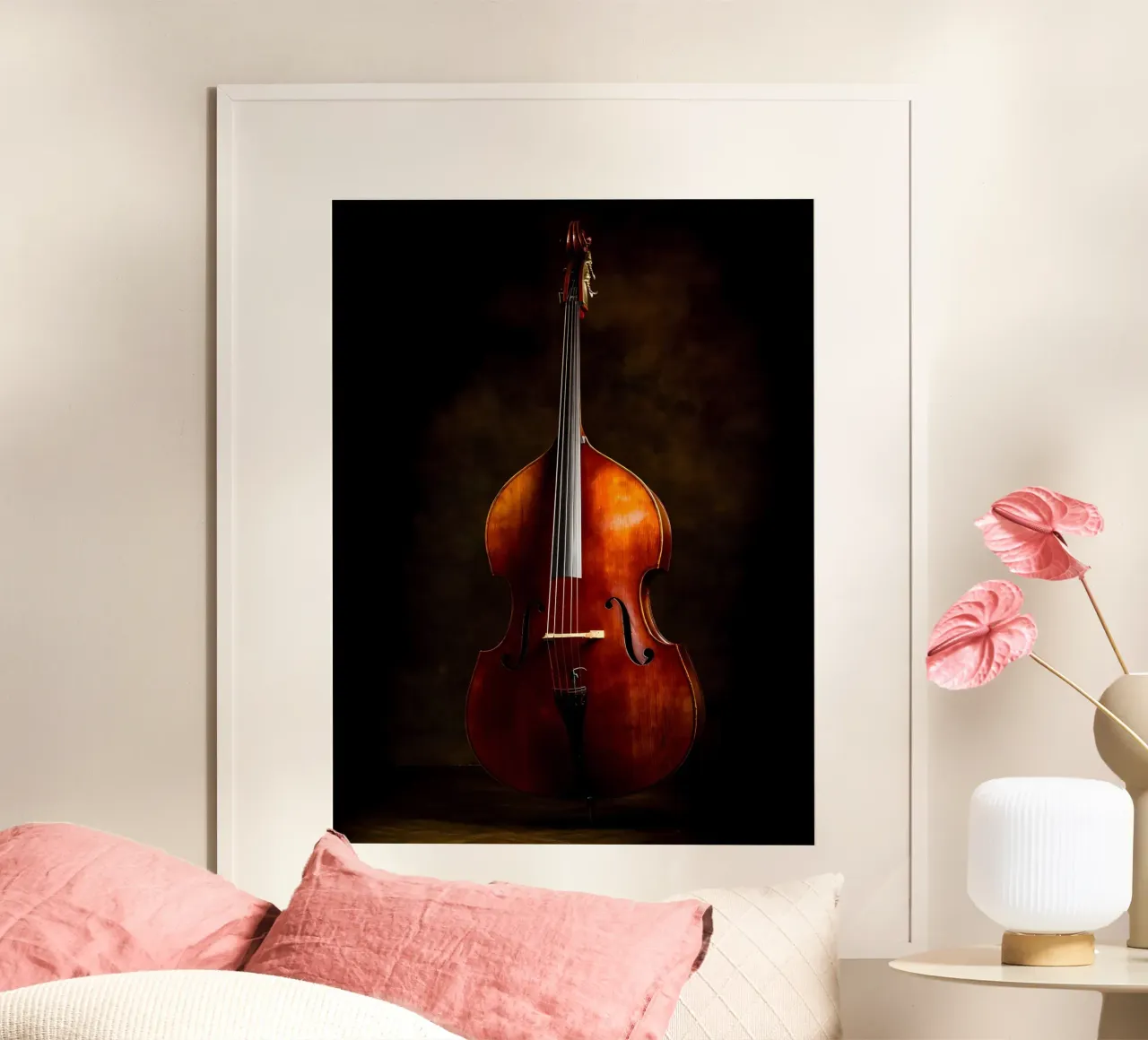 Sagoma di strumento musicale poster con telaio in alluminio da Musictime