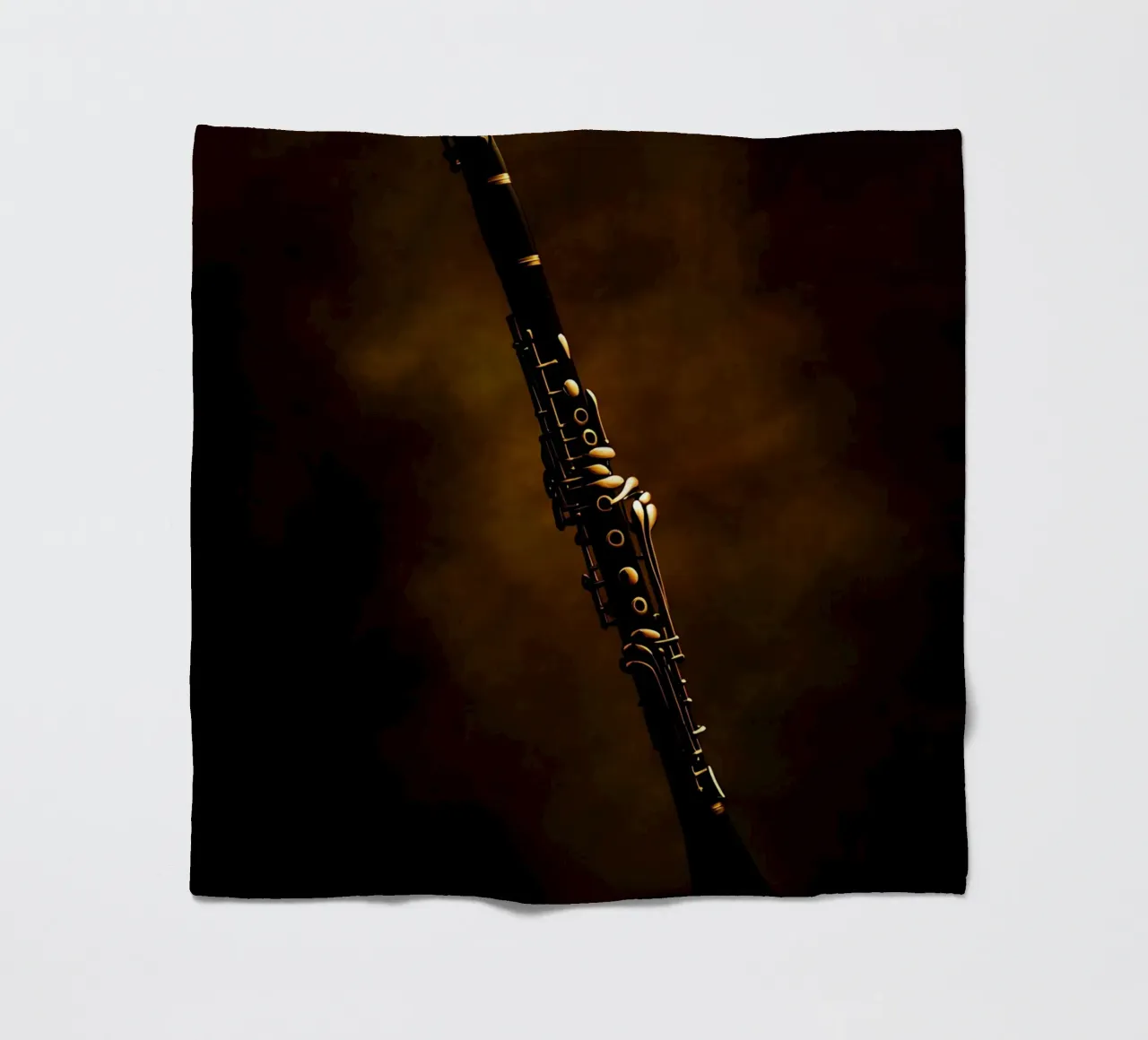 Clarinetto nero - Sagoma di strumento musicale coperta in pile da Musictime