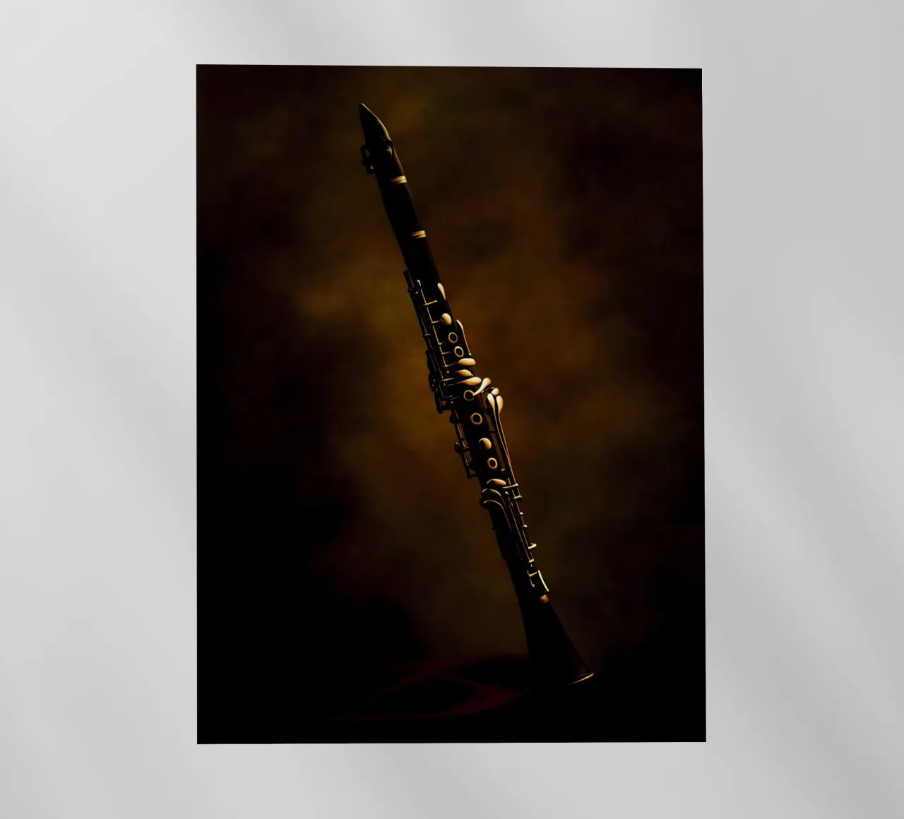 Clarinetto nero - Sagoma di strumento musicale pellicola backlit da Musictime
