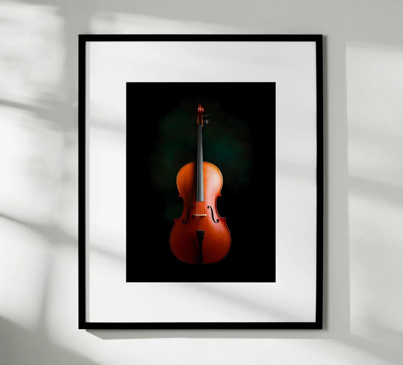 Violoncello - Strumento musicale poster con telaio in legno da Musictime