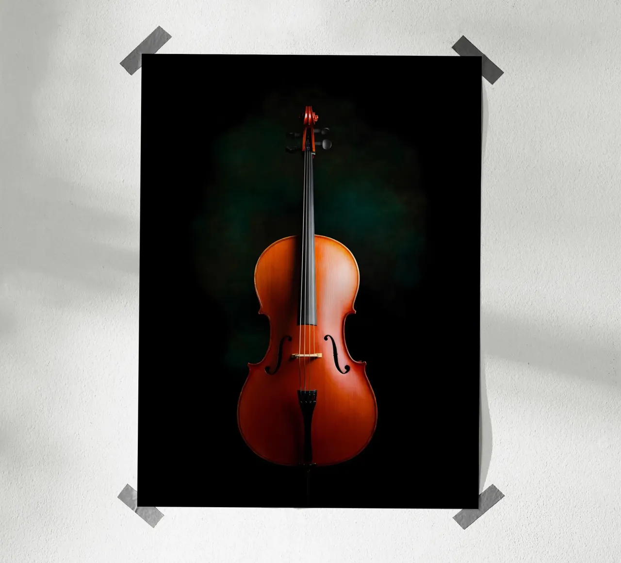 Violoncello - Strumento musicale poster con telaio in legno da Musictime