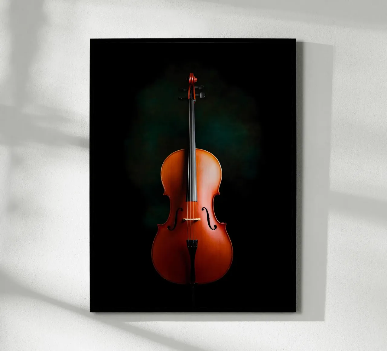 Violoncello - Strumento musicale poster con telaio in legno da Musictime