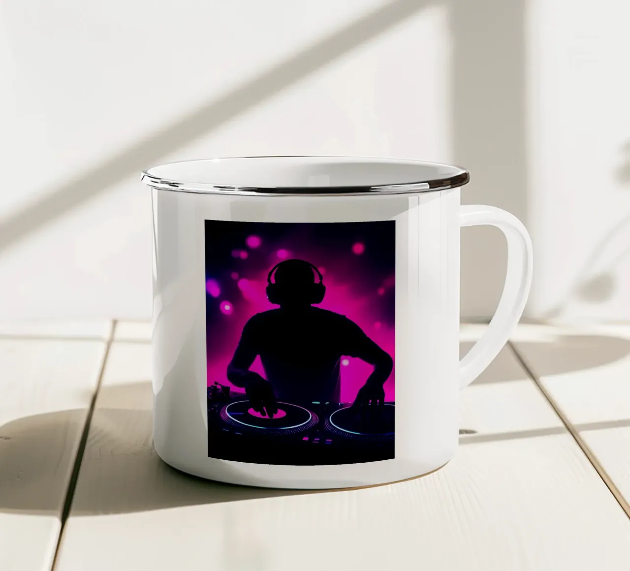 DJ - Silhouette tazza in smalto da Musictime