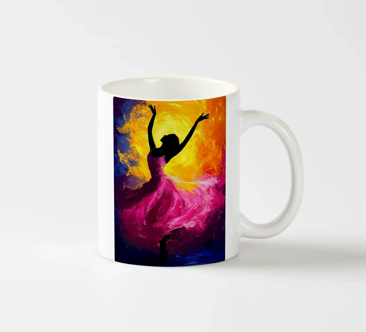 Woman Dancer- Silhouette mug en céramique de Musictime