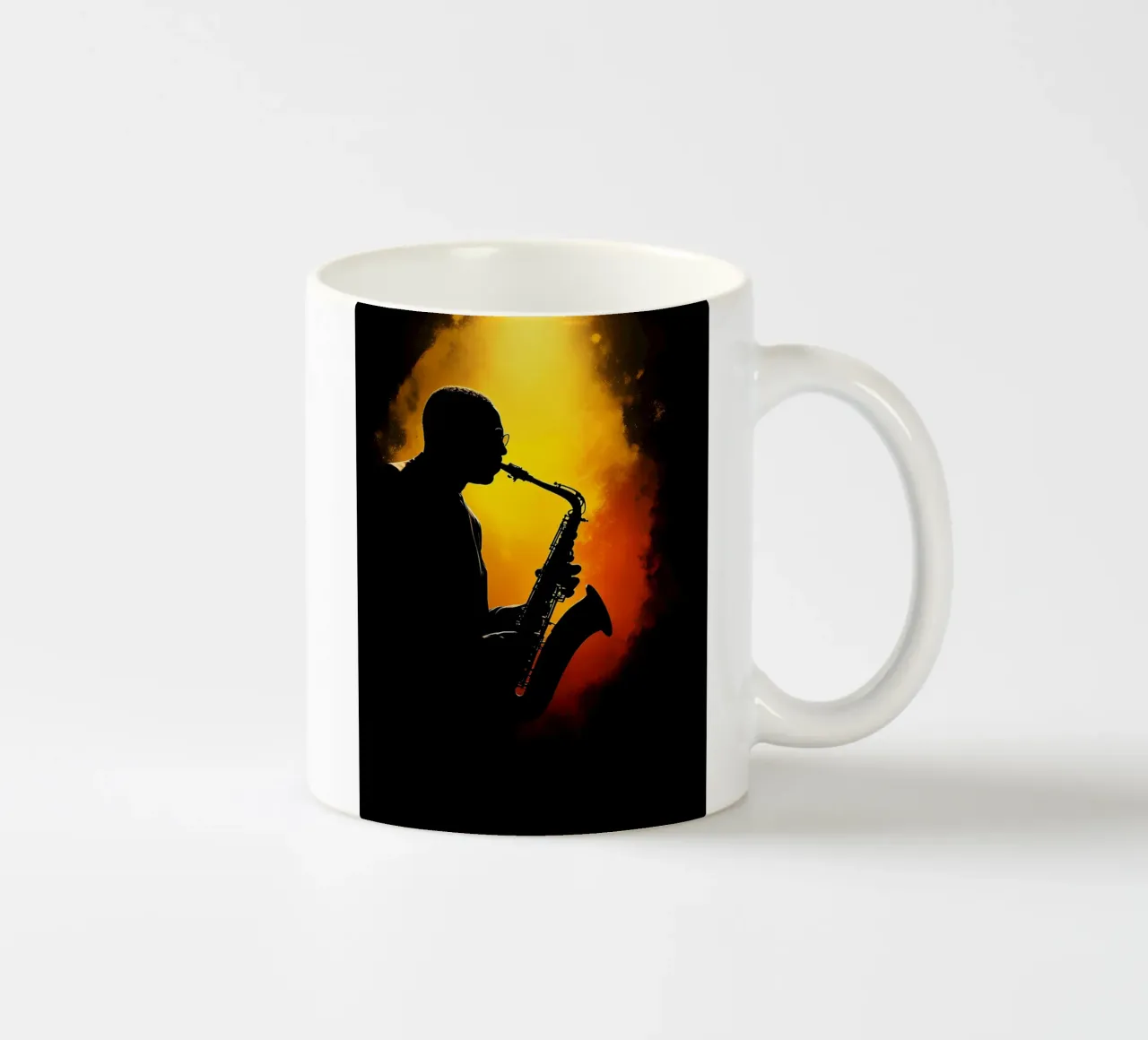 Sassofono - Silhouette tazza in ceramica da Musictime