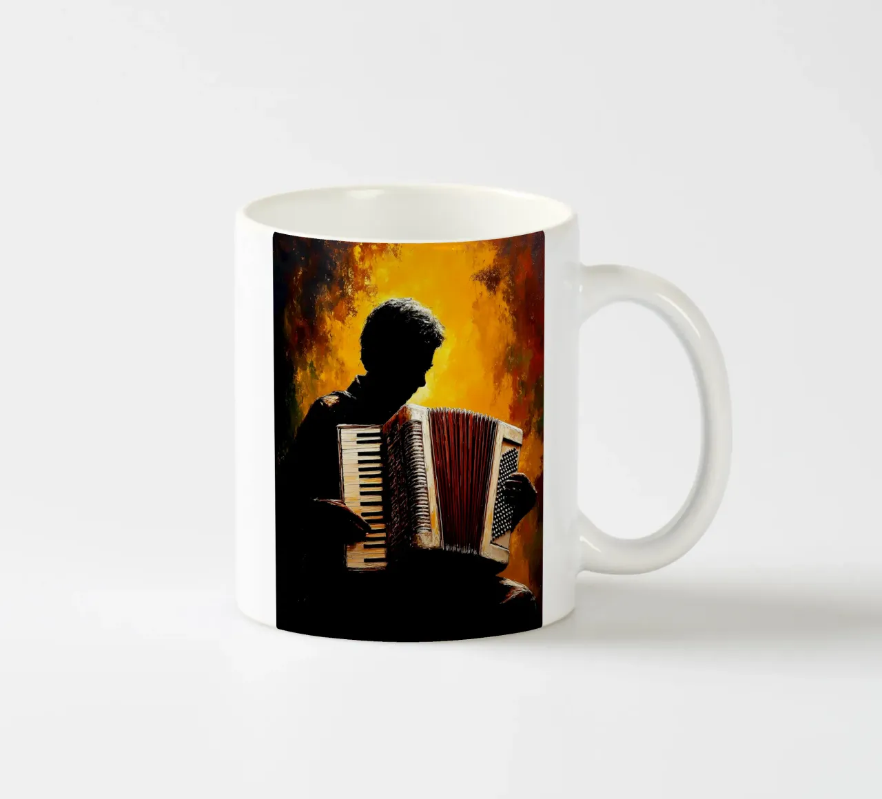 Fisarmonica - Silhouette tazza in ceramica da Musictime
