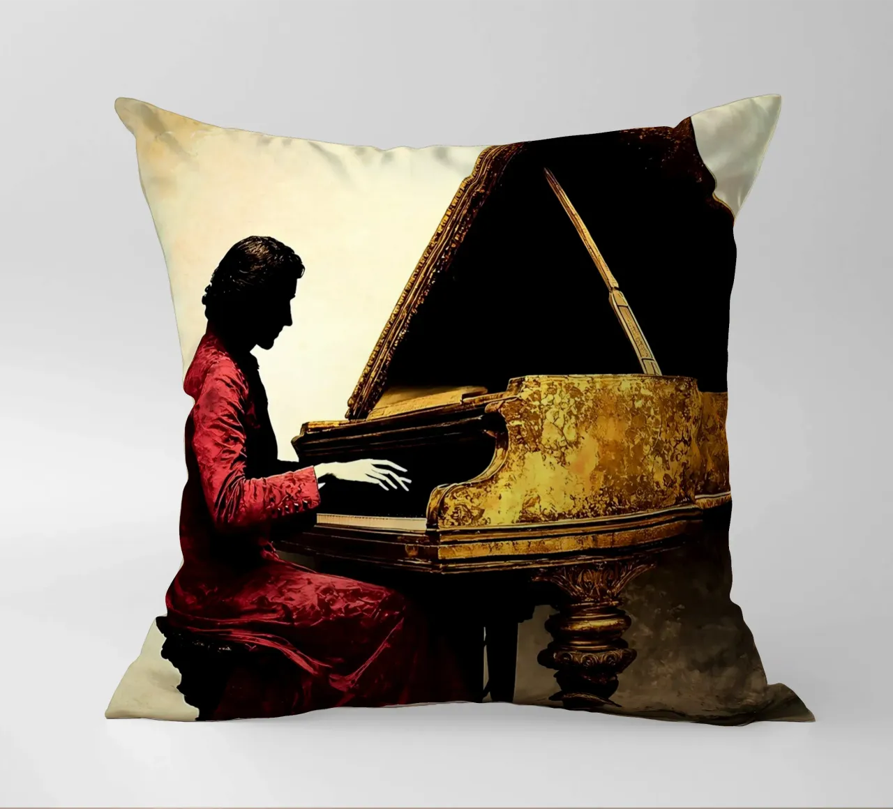 Pianoforte a coda - Silhouette cuscino da Musictime