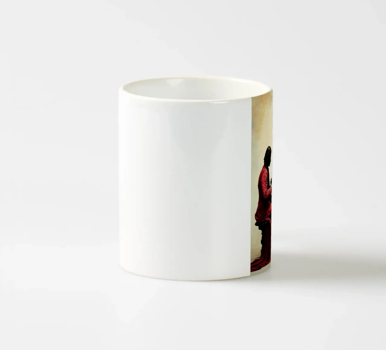 Pianoforte a coda - Silhouette tazza in ceramica da Musictime
