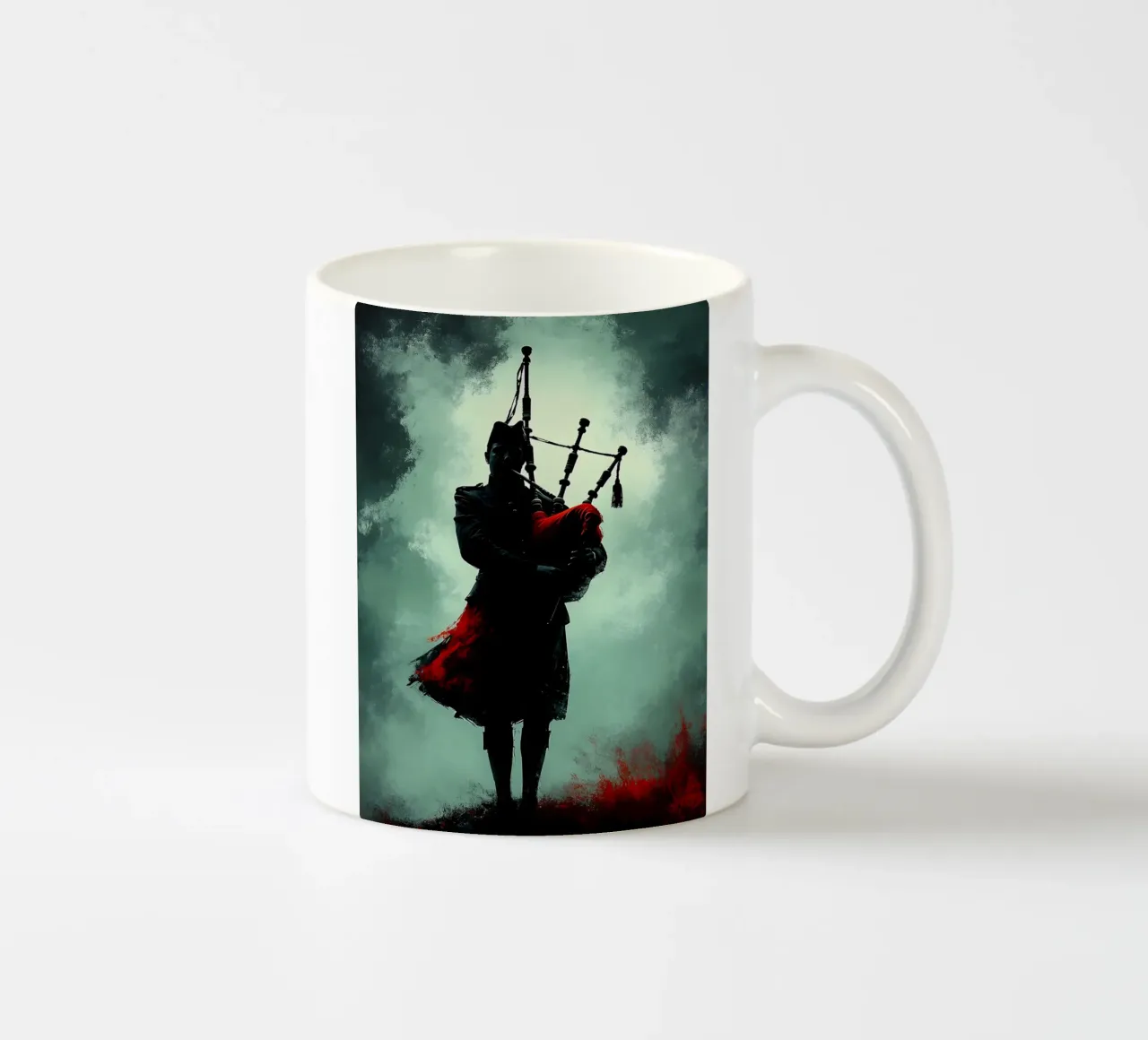 Silhouette di musicista di cornamusa tazza in ceramica da Musictime