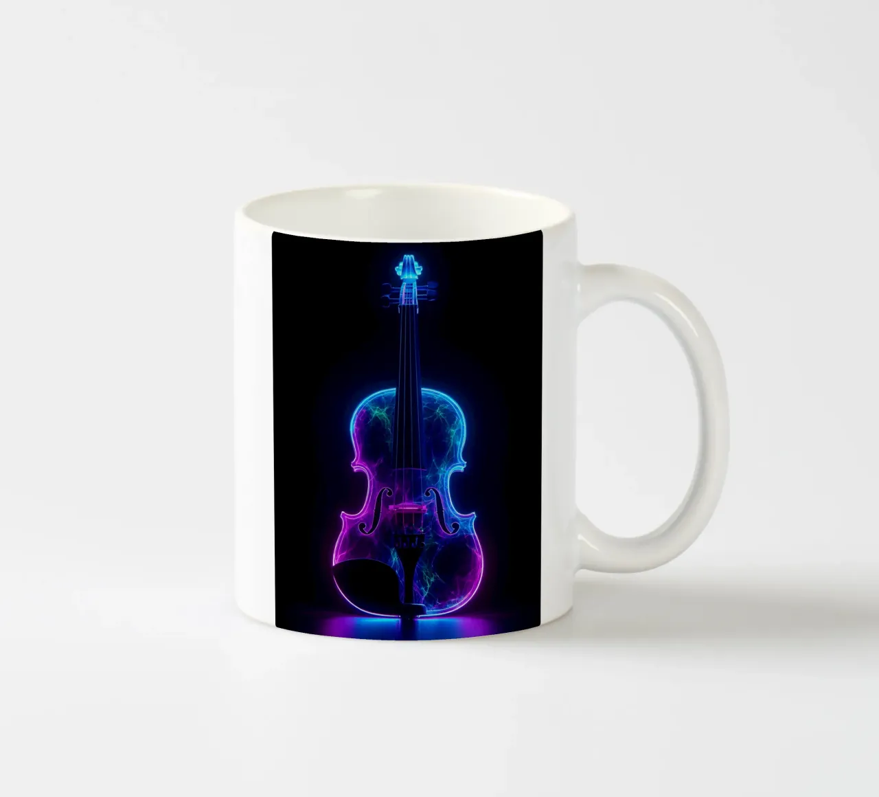 Neon-Violine - Musikinstrument Keramik Tasse von Musictime