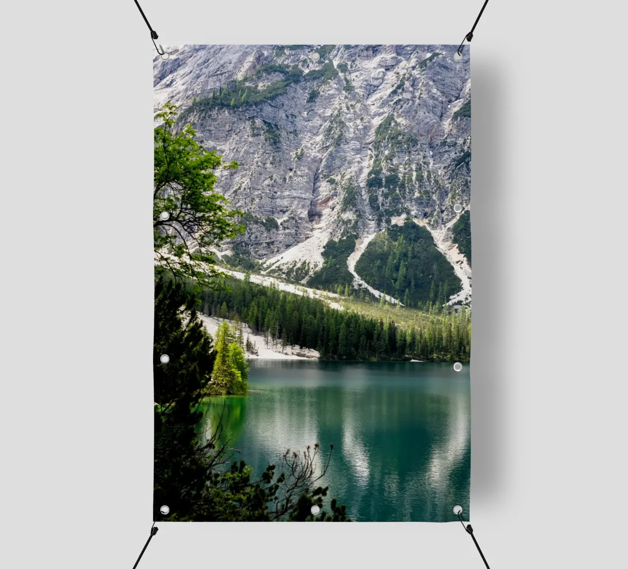 Pragser Wildsee - riflessi di tranquillità telo in pvc da karijn_landscapes