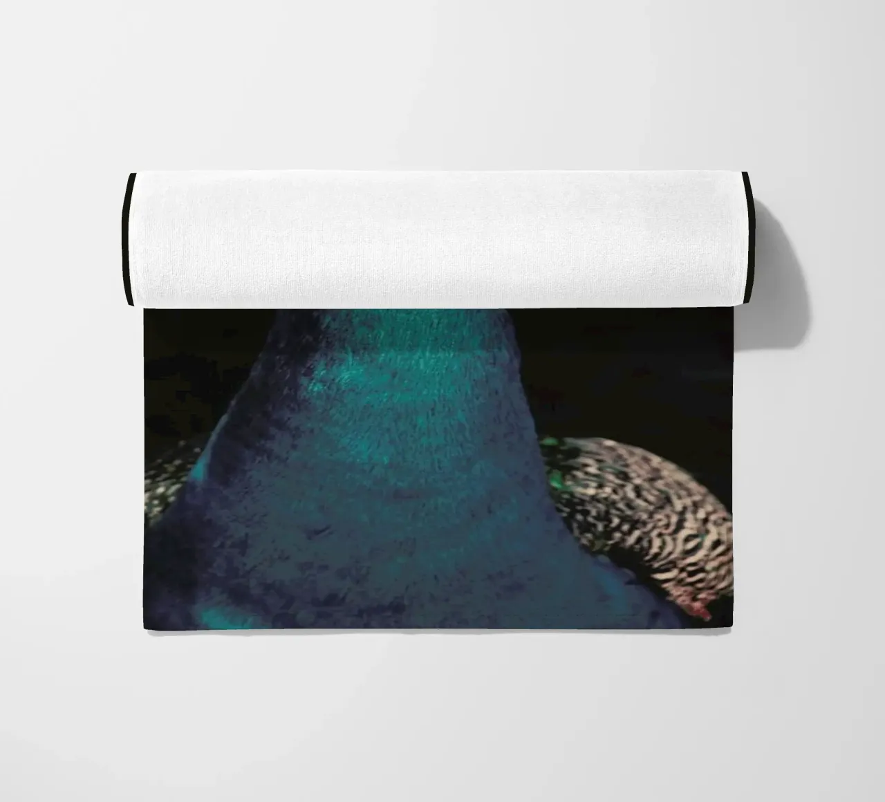 Peacock And Proud beach towel by Ingrid Beddoes