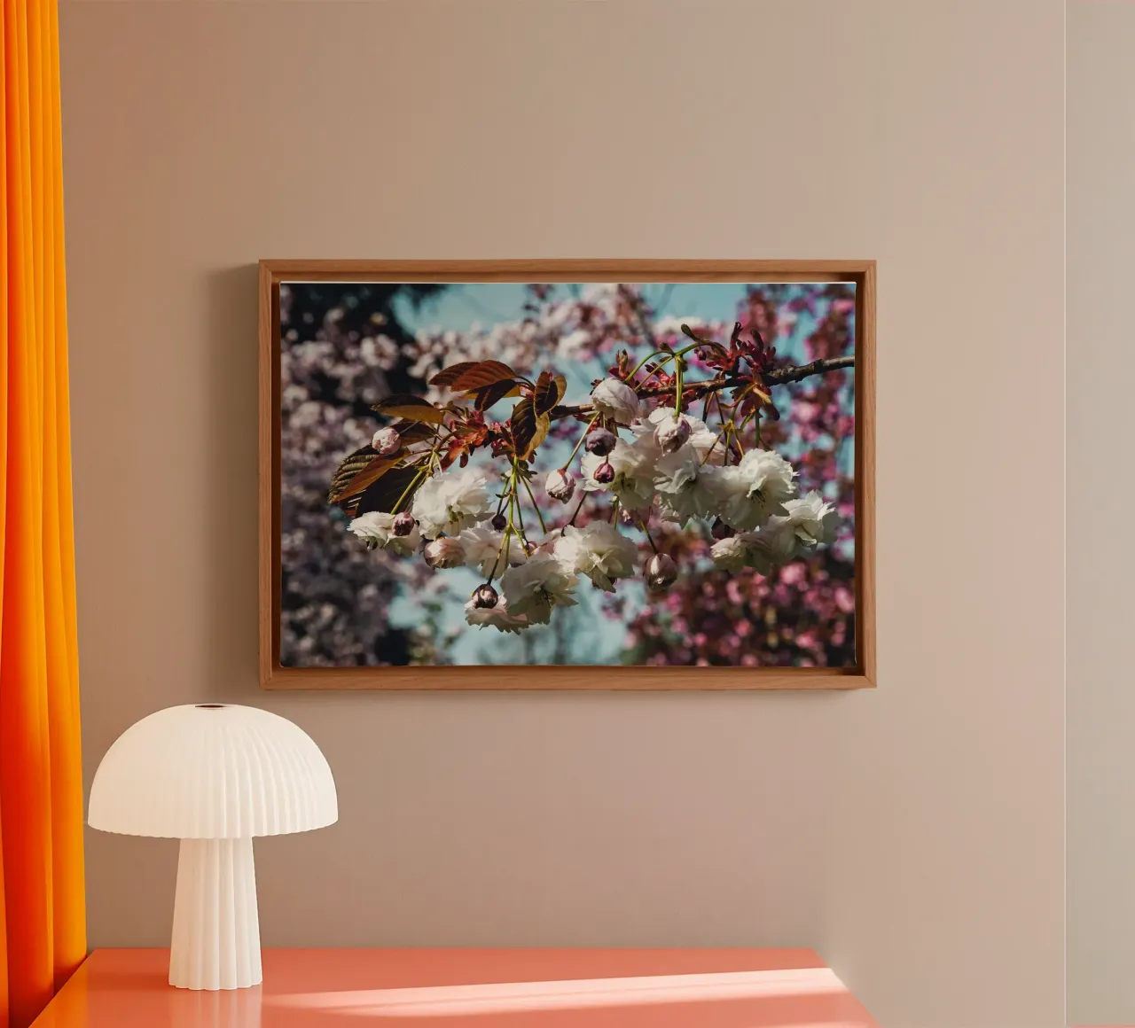 Whispers of Spring canvas with Floater frame by PhotoVibe Decor