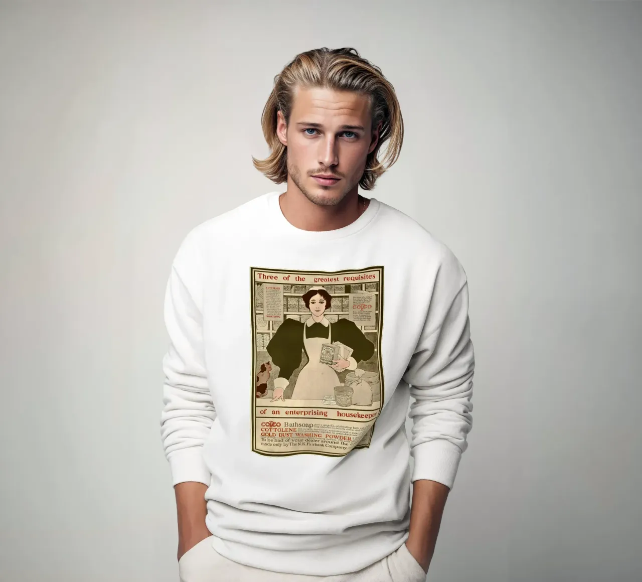 Poster d'epoca - Ritratto di una casalinga felpa da Vintage Gems