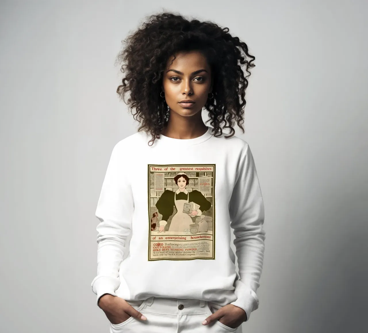 Poster d'epoca - Ritratto di una casalinga felpa da Vintage Gems