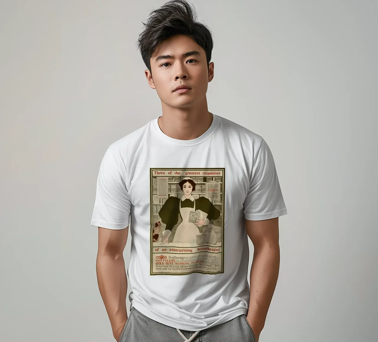 Poster d'epoca - Ritratto di una casalinga t-shirt da Vintage Gems