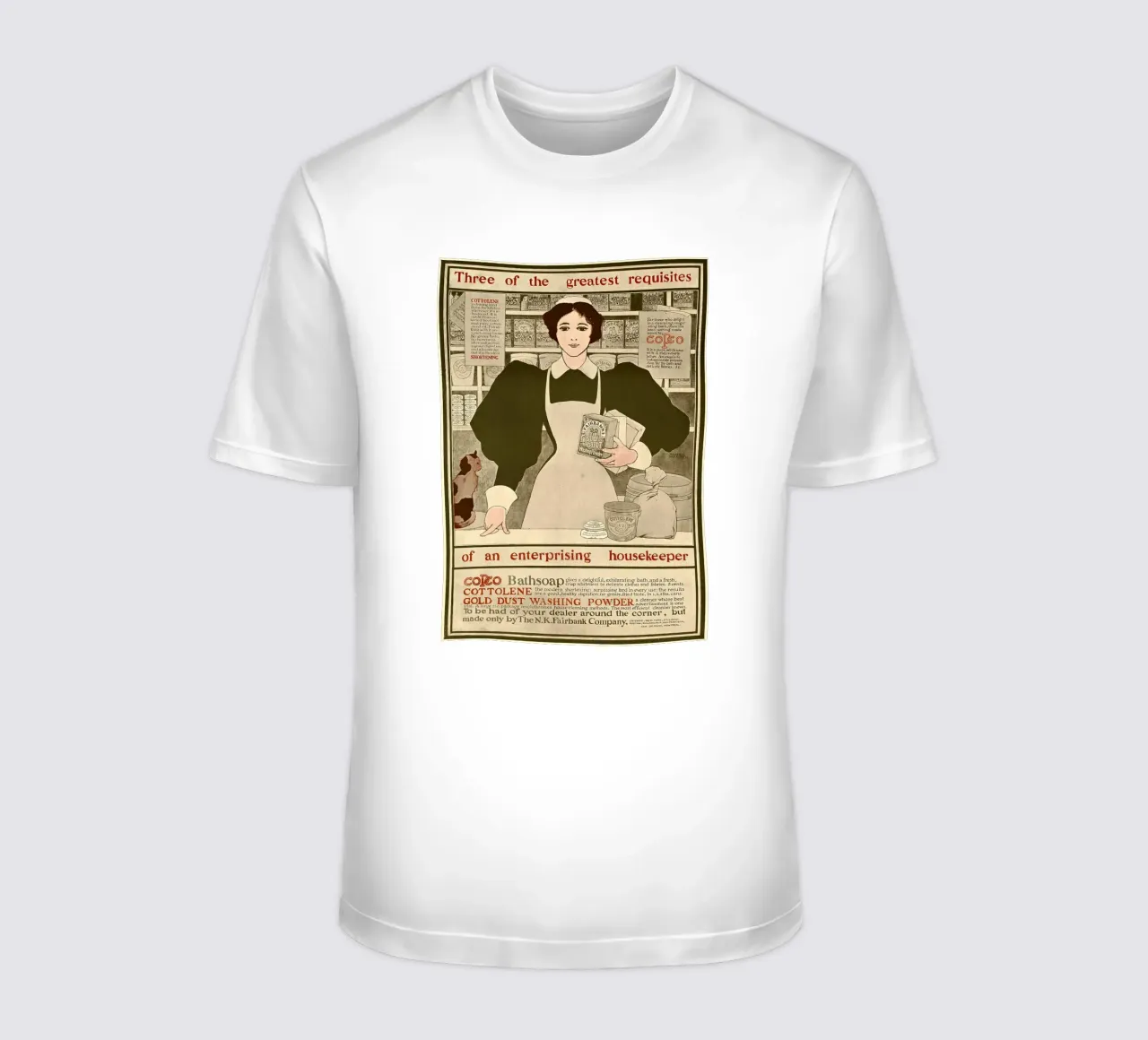 Poster d'epoca - Ritratto di una casalinga t-shirt da Vintage Gems