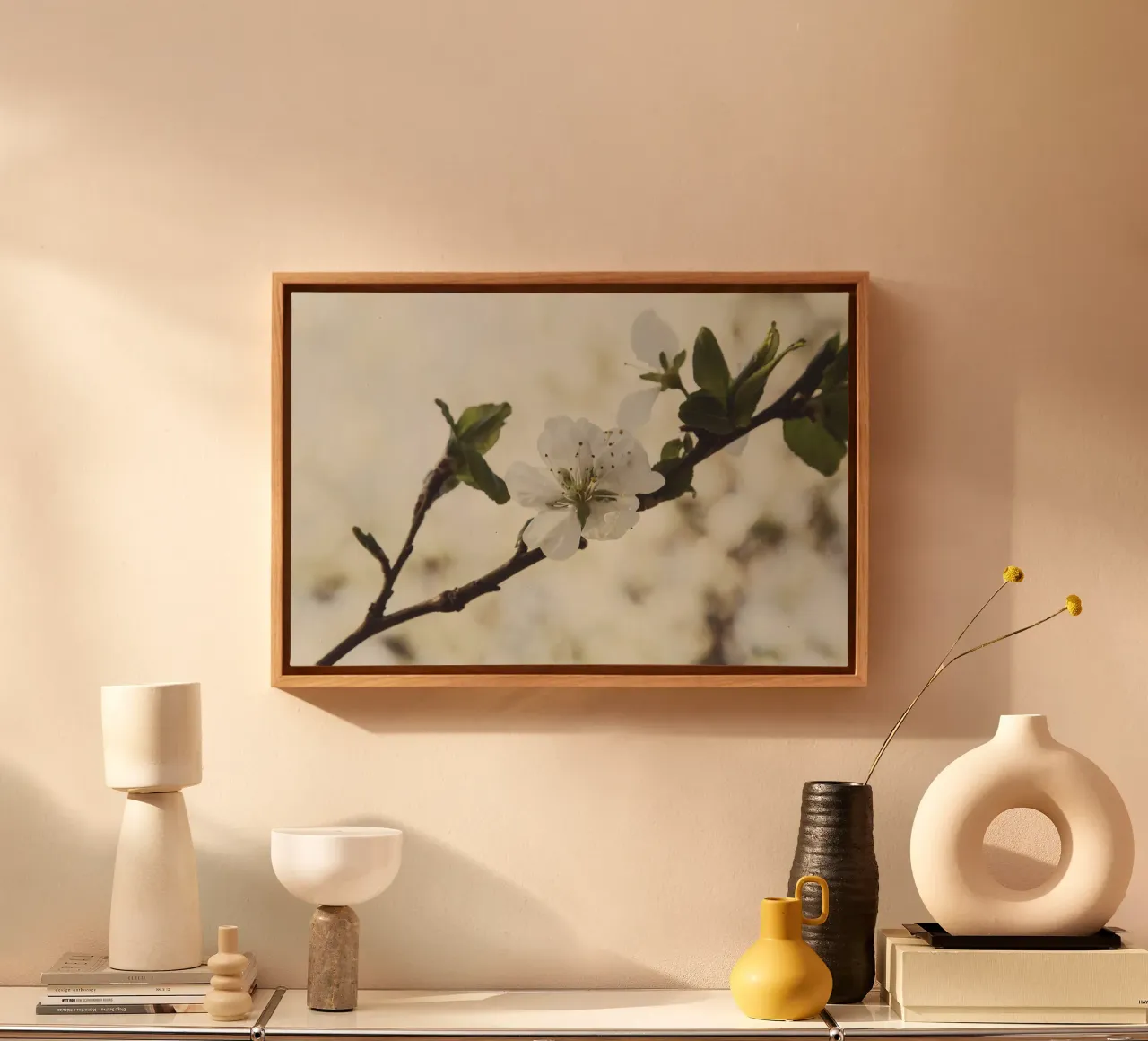 Whispers of Spring canvas with Floater frame by PhotoVibe Decor