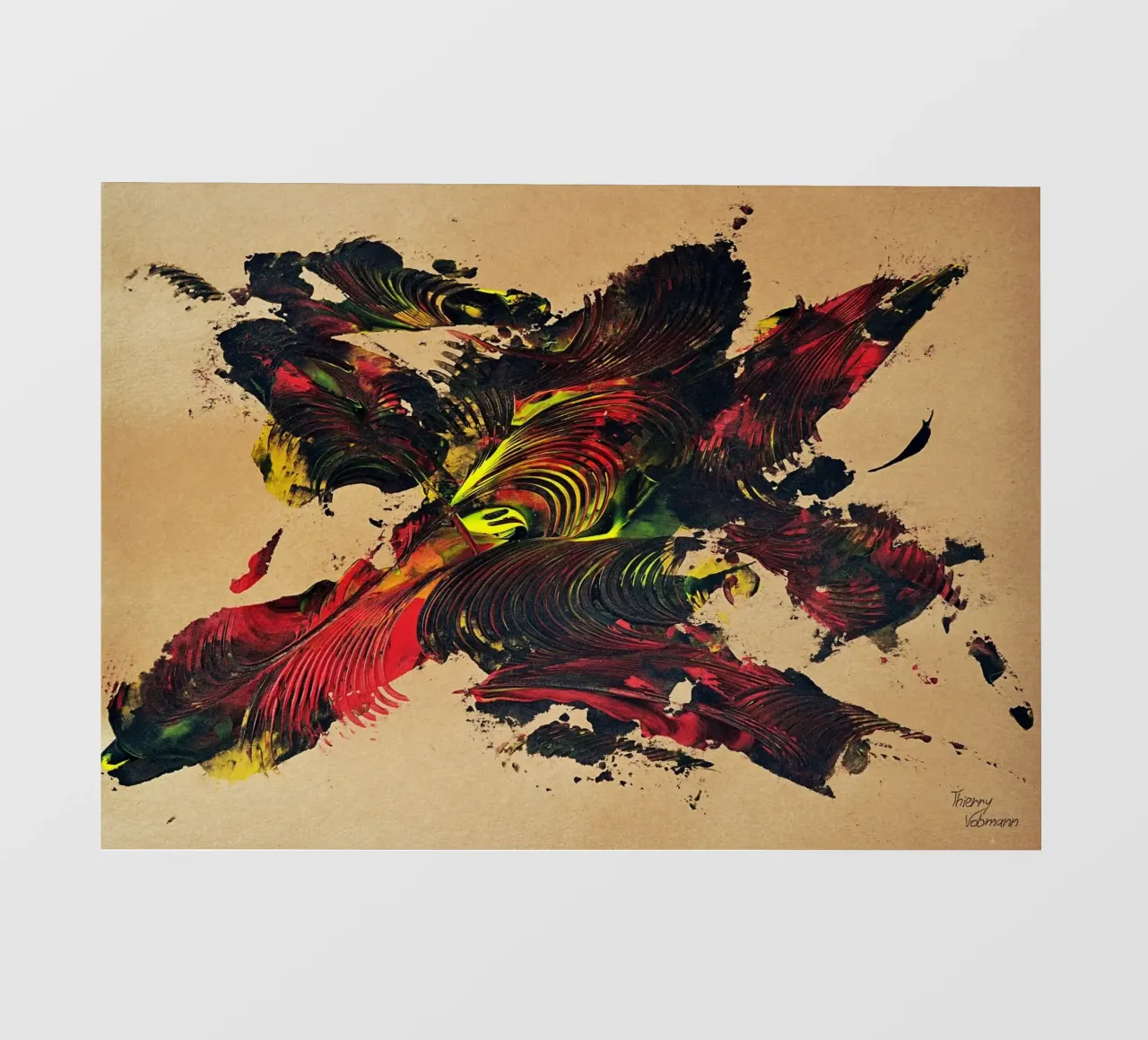 NATURAL STYLE 42 telo in pvc da Thierry Vobmann Abstract painting