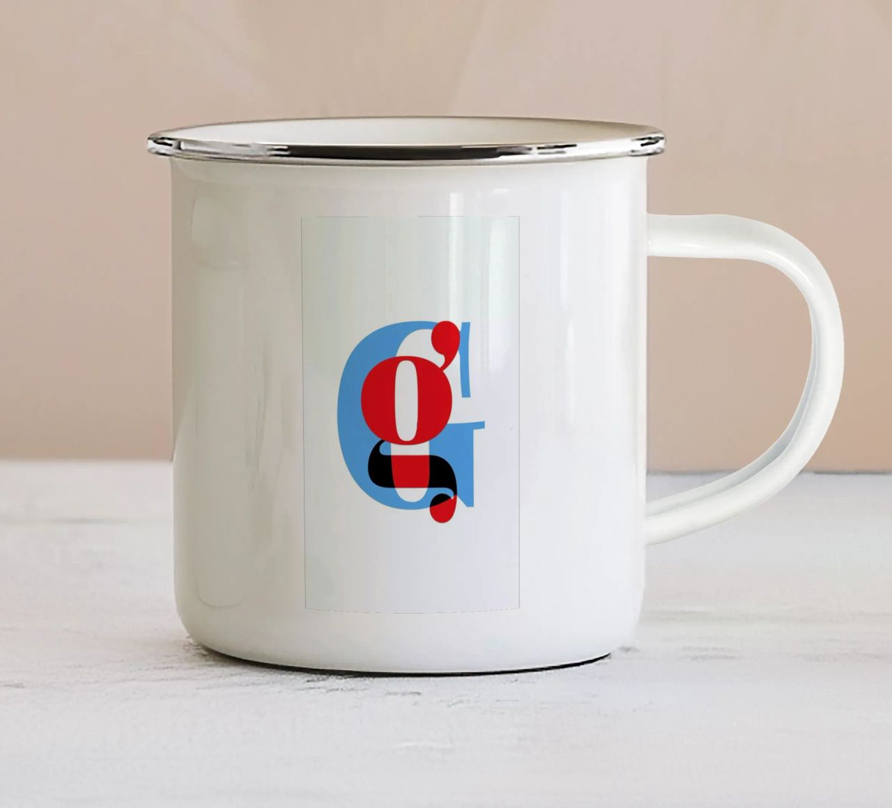 Cyan/Red G tazza in smalto da Studio One