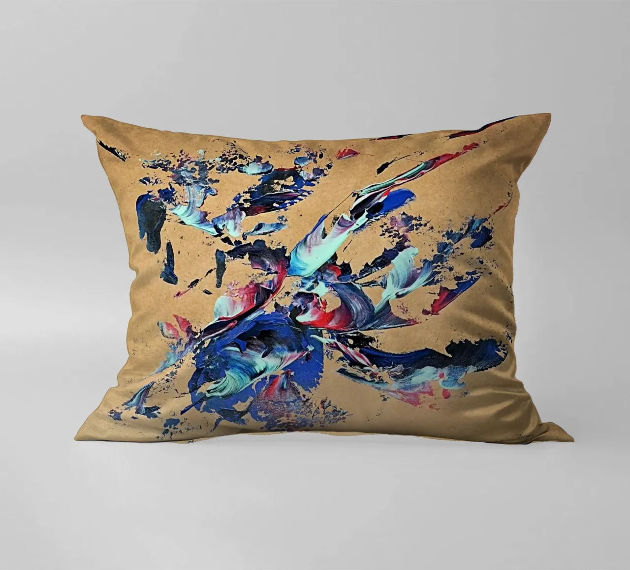 NATURAL STYLE 43 decorative cushion by Thierry Vobmann Abstract painting