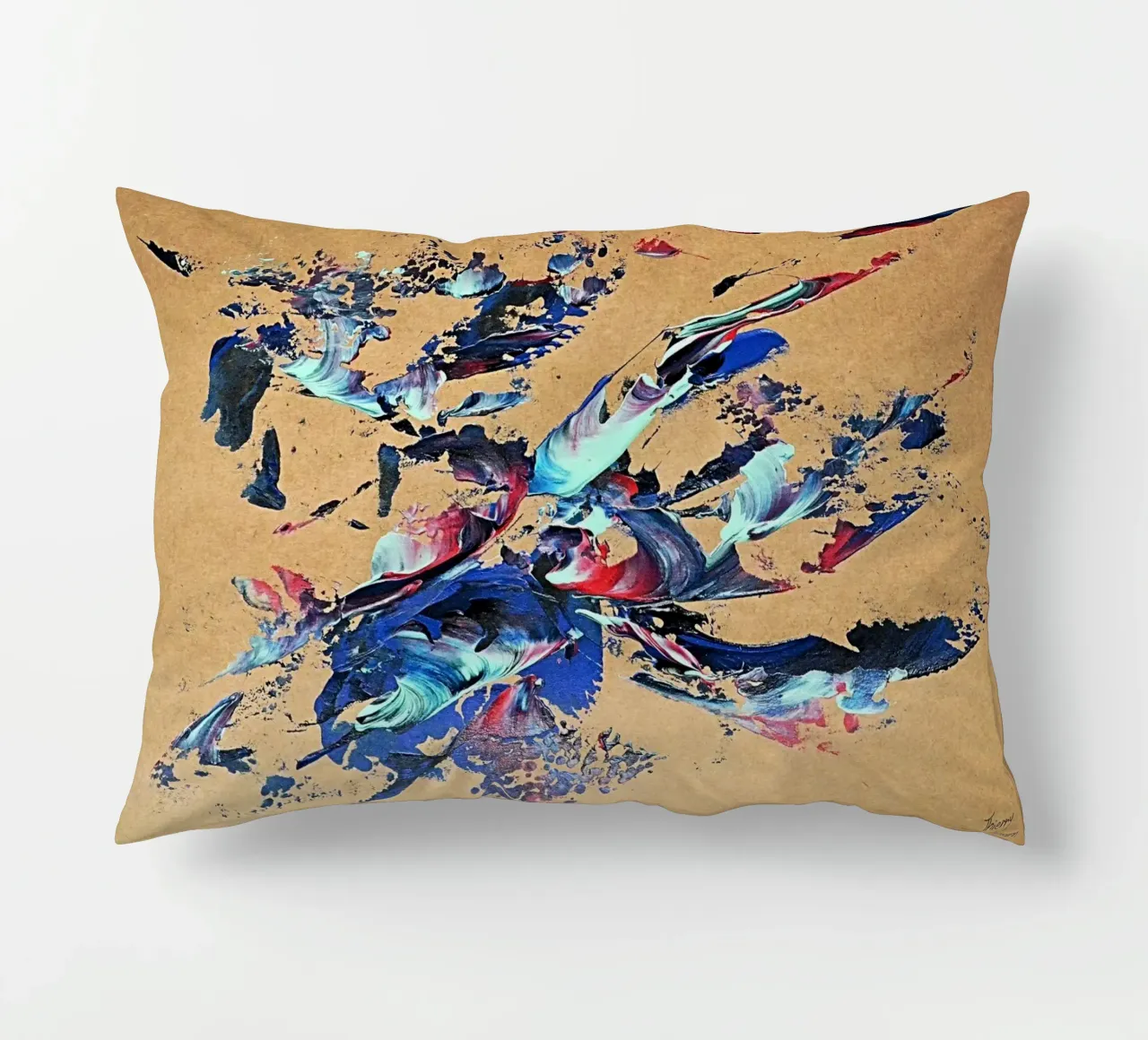 NATURAL STYLE 43 decorative cushion by Thierry Vobmann Abstract painting
