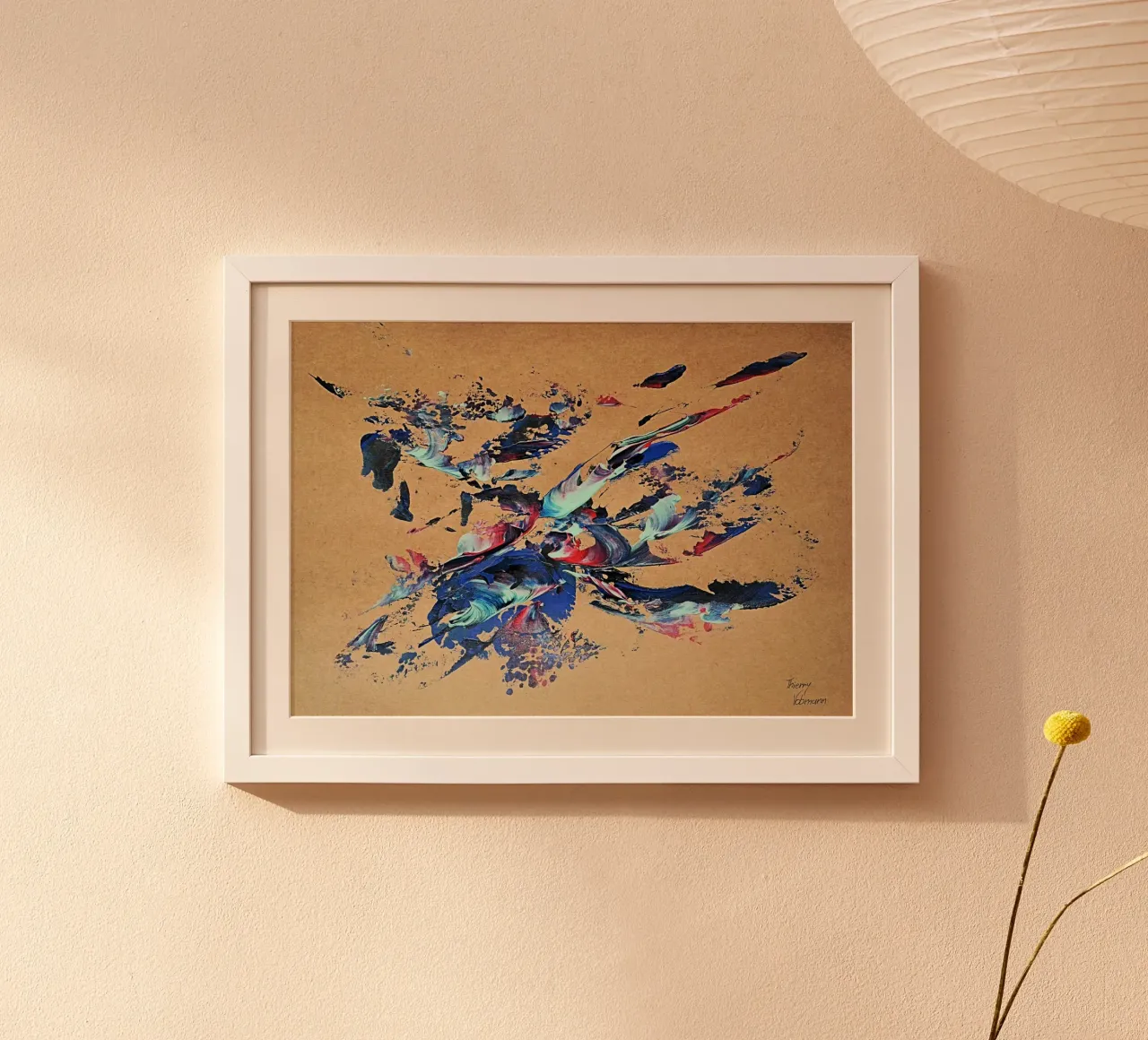 NATURAL STYLE 43 poster con telaio in legno da Thierry Vobmann Abstract painting