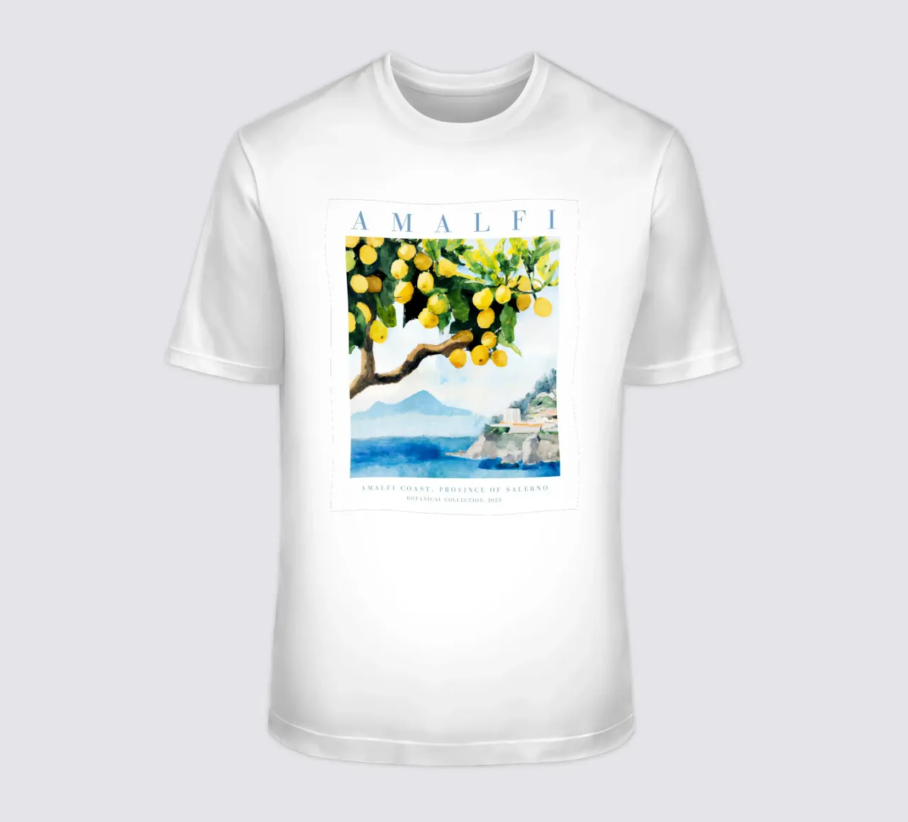 Amalfiküste Zitrone Druck, Zitrone Poster, Italien Poster T-Shirt von Bella Studio