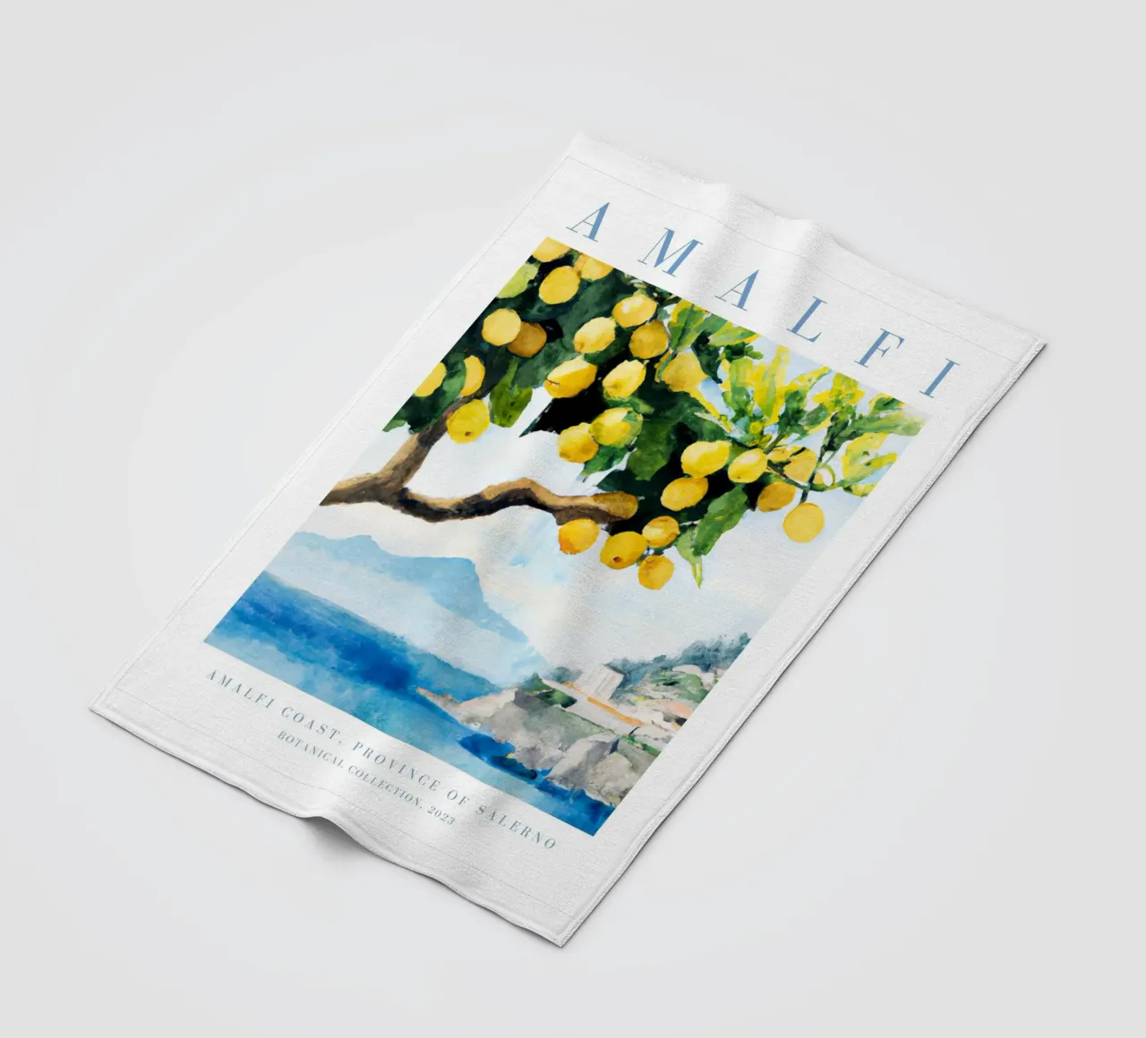 Amalfiküste Zitrone Druck, Zitrone Poster, Italien Poster Fleecedecke von Bella Studio
