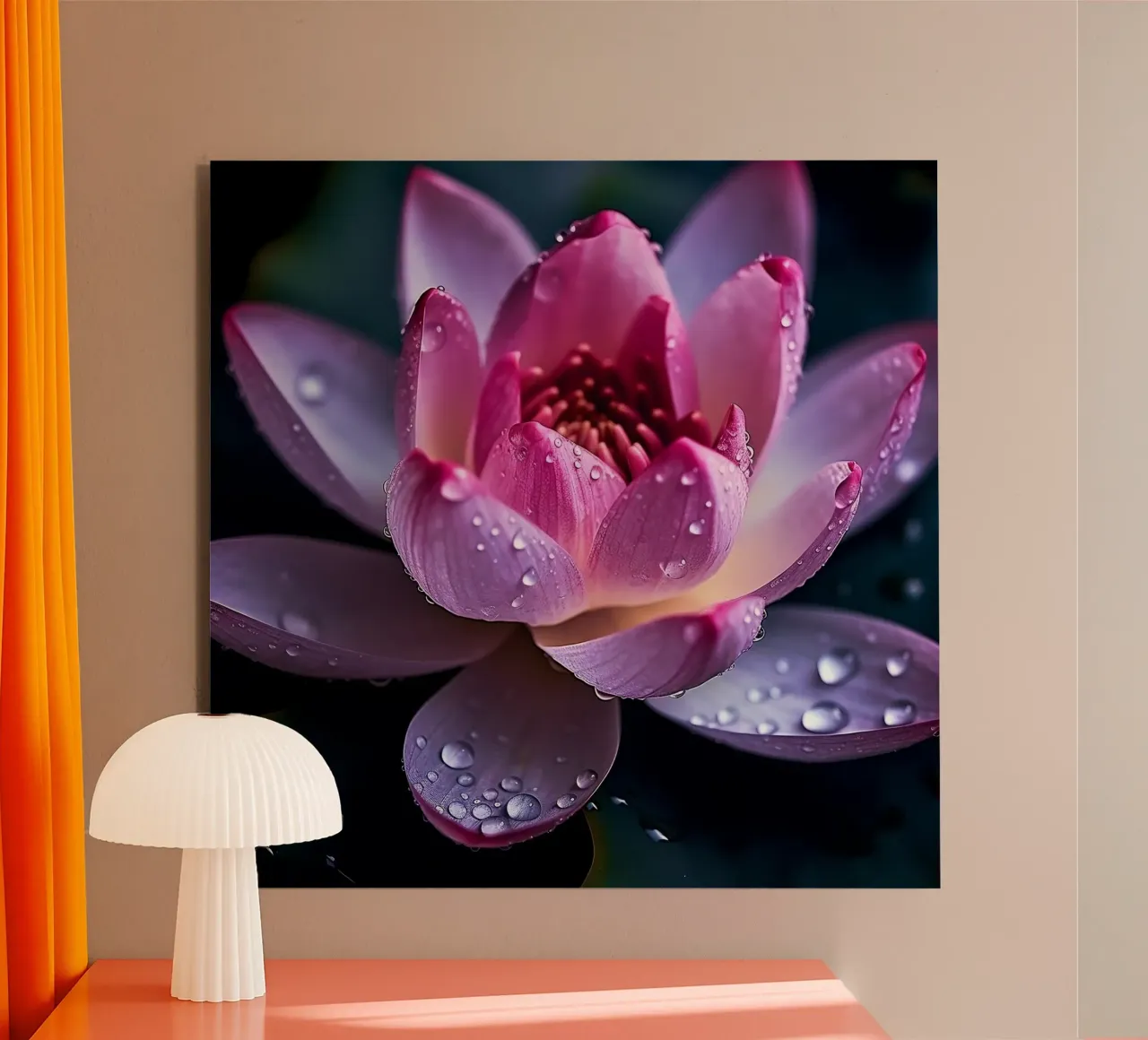 Ninfea in primo piano alluminio dibond da Bold Blooms