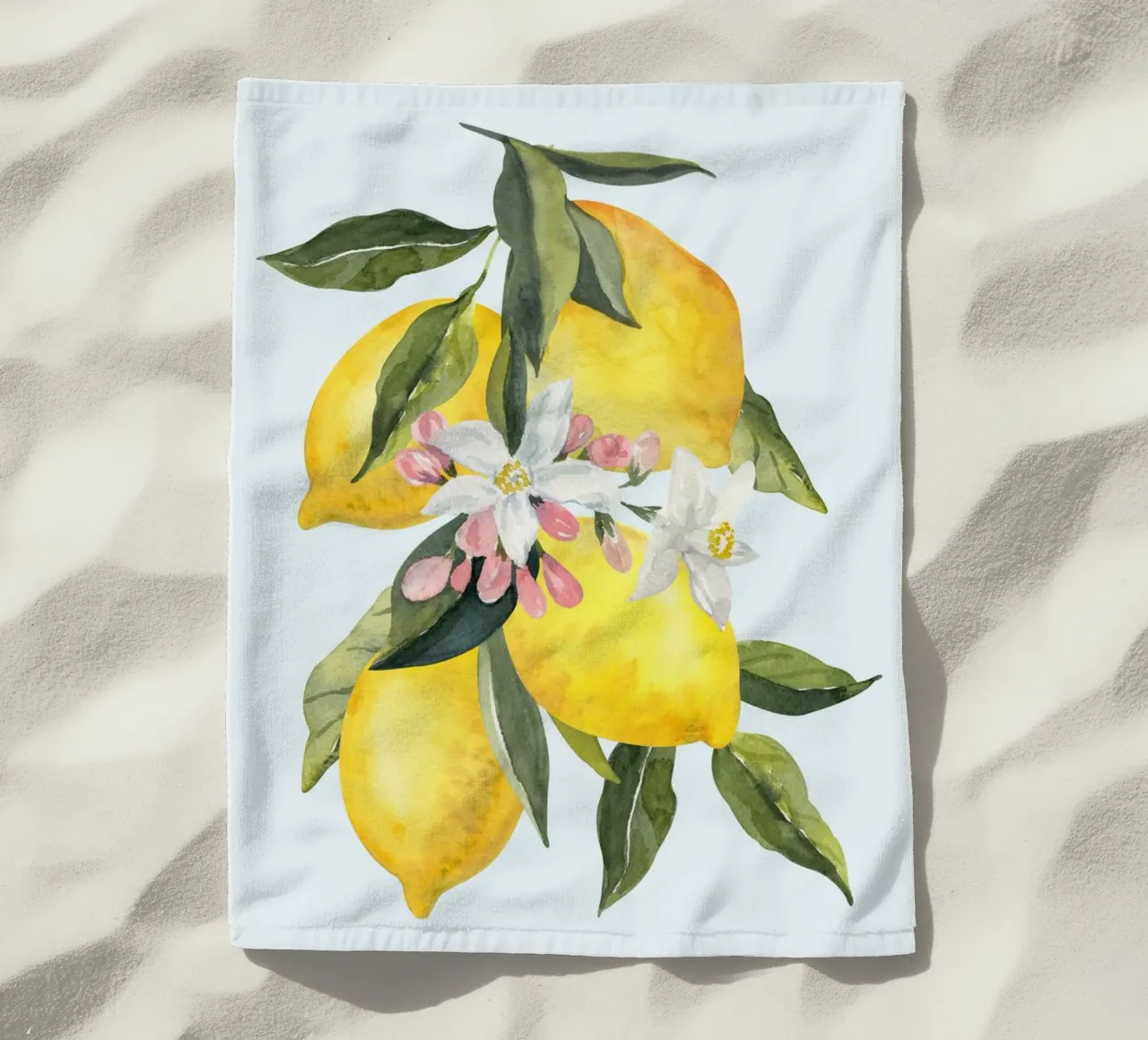 Zitrone Poster, Zitrone Dekoration, Obst Wandkunst, Italien Drucke Strandtuch von Bella Studio