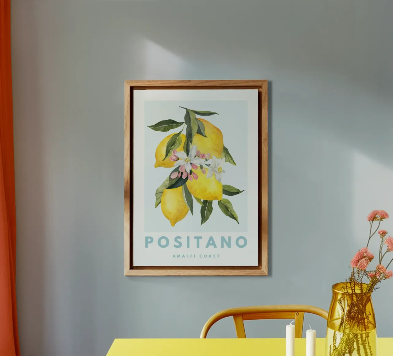 Zitrone Poster, Zitrone Dekoration, Obst Wandkunst, Italien Drucke Alu-Dibond von Bella Studio